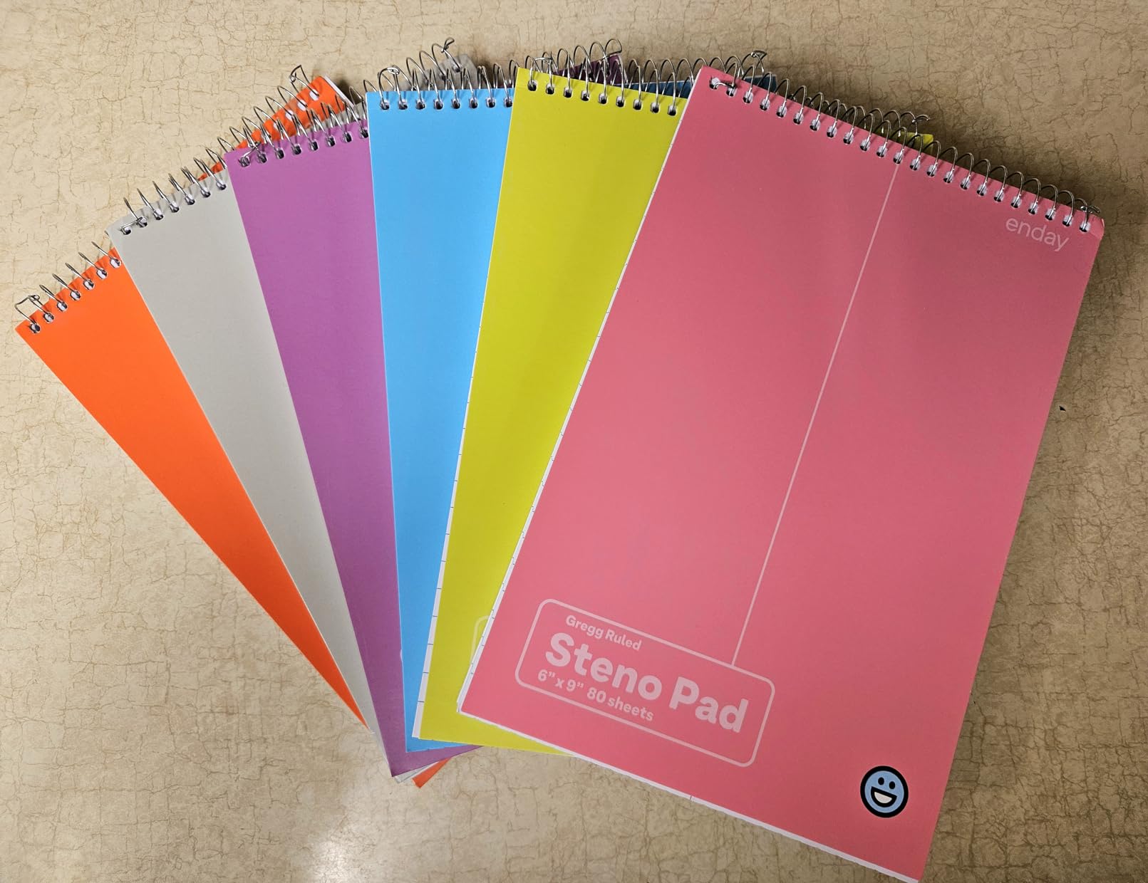 Enday Steno Pads Spiral 6 x 9 inches, Gregg Rule White Paper, 80 Sheets Steno Notebook (3 Pack) customer photo 1