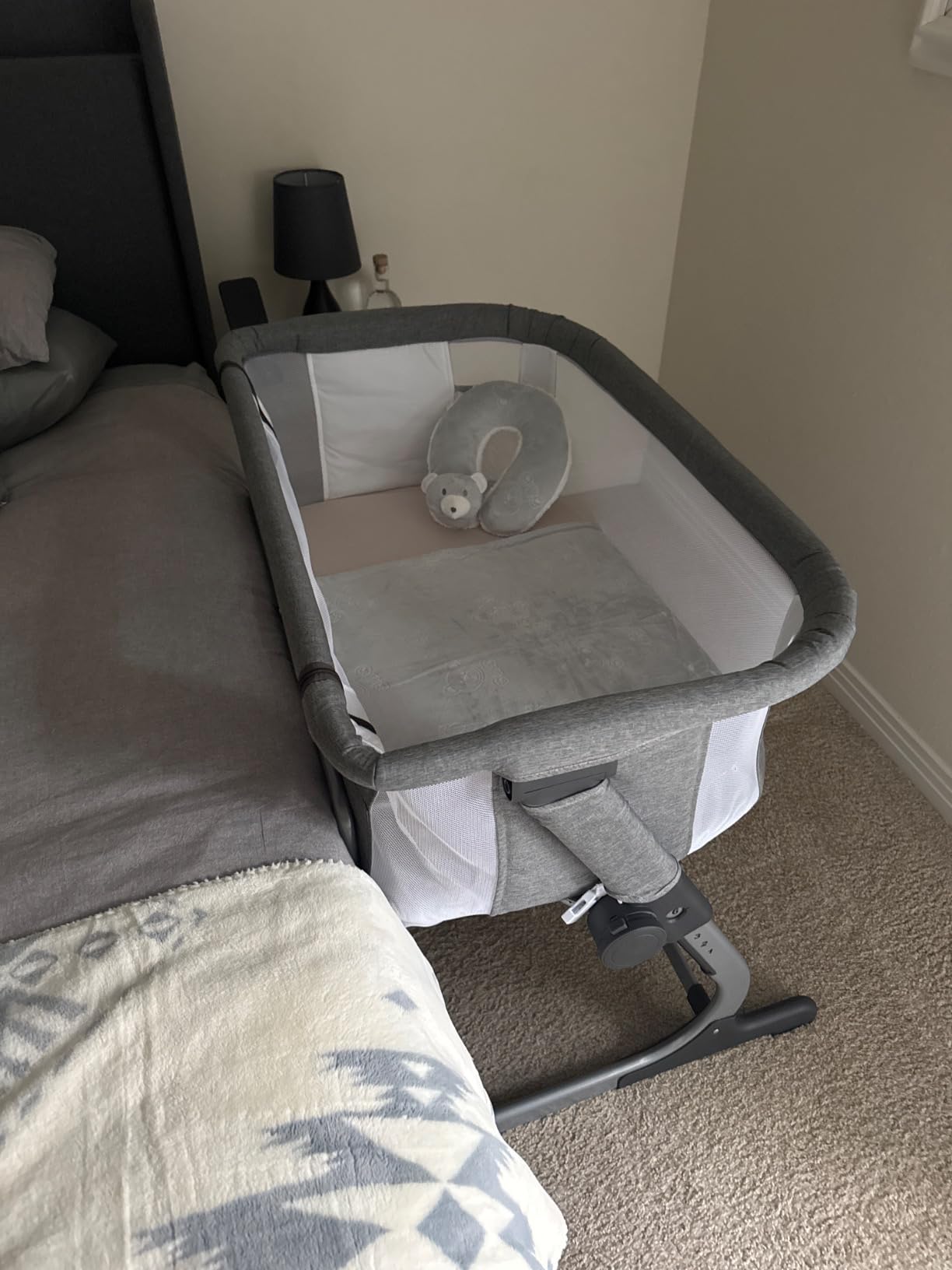 Baby Delight Beside Me Dreamer Bassinet, Organic Mocha | 6-Position Height Adjustment, Mesh Wall for Air Flow & Visibility, Zip Down Beside Panel, 100% GOTS Certified Organic Cotton customer photo 2