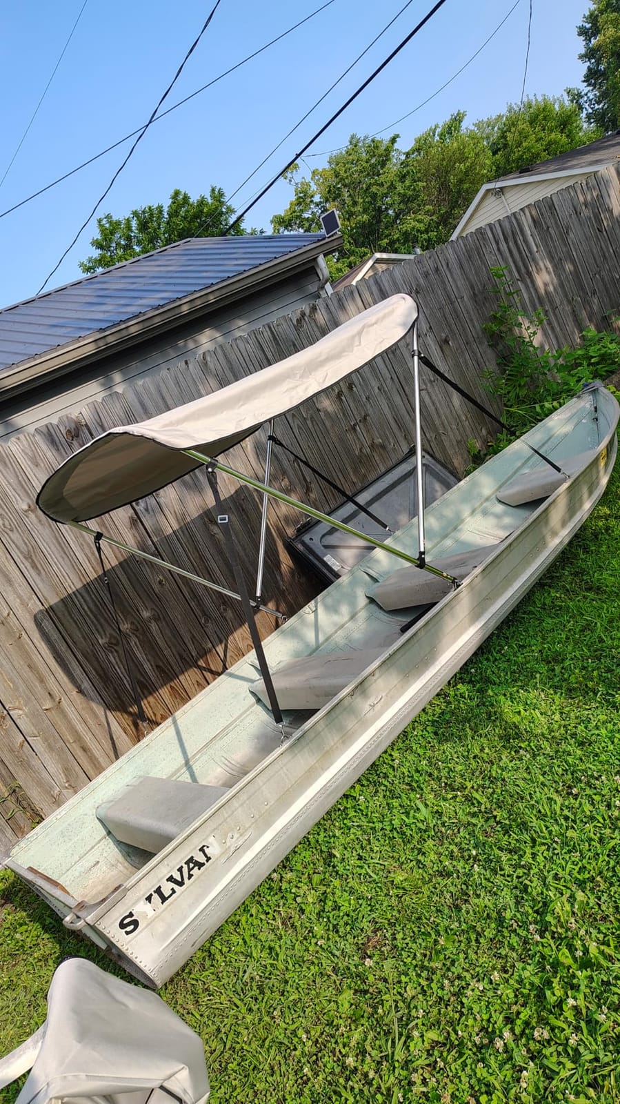 KEMIMOTO Bimini Top for Boat, Bimini Tops Cover 600D Marine Grade Canvas Boat Canopy with 6ft Length 54 in - 96 in Width 46 in Height, Includes Mounting Hardware, Straps Rear Support Poles customer photo 1