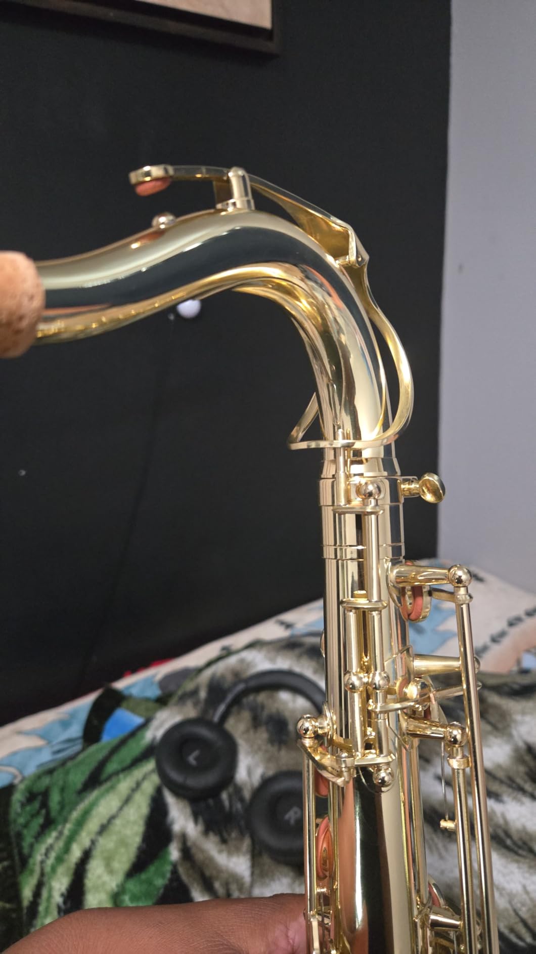 EASTROCK B Flat Tenor Saxophone Nickel for Beginners Students Musicians - Tenor Sax Kit with Carrying Case, Mouthpiece, Reeds, Cushion Pads, Cleaning Kit, Gloves, Neck Strap customer photo 2