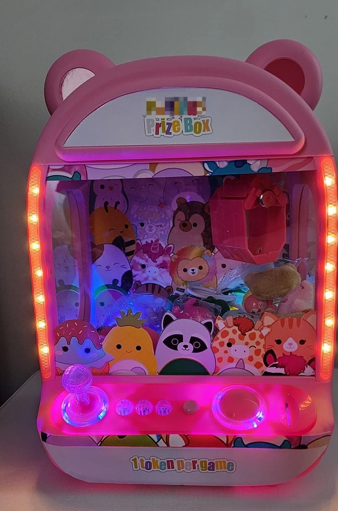 Skirfy Claw Machine for Kids, Mini Arcade Grabber with Plush Toys & Prizes | Mini Vending Machines Game with Lights Sounds, Surprise Eggs & Candy for Family Birthday Game for Kids Ages 6+ customer photo 1