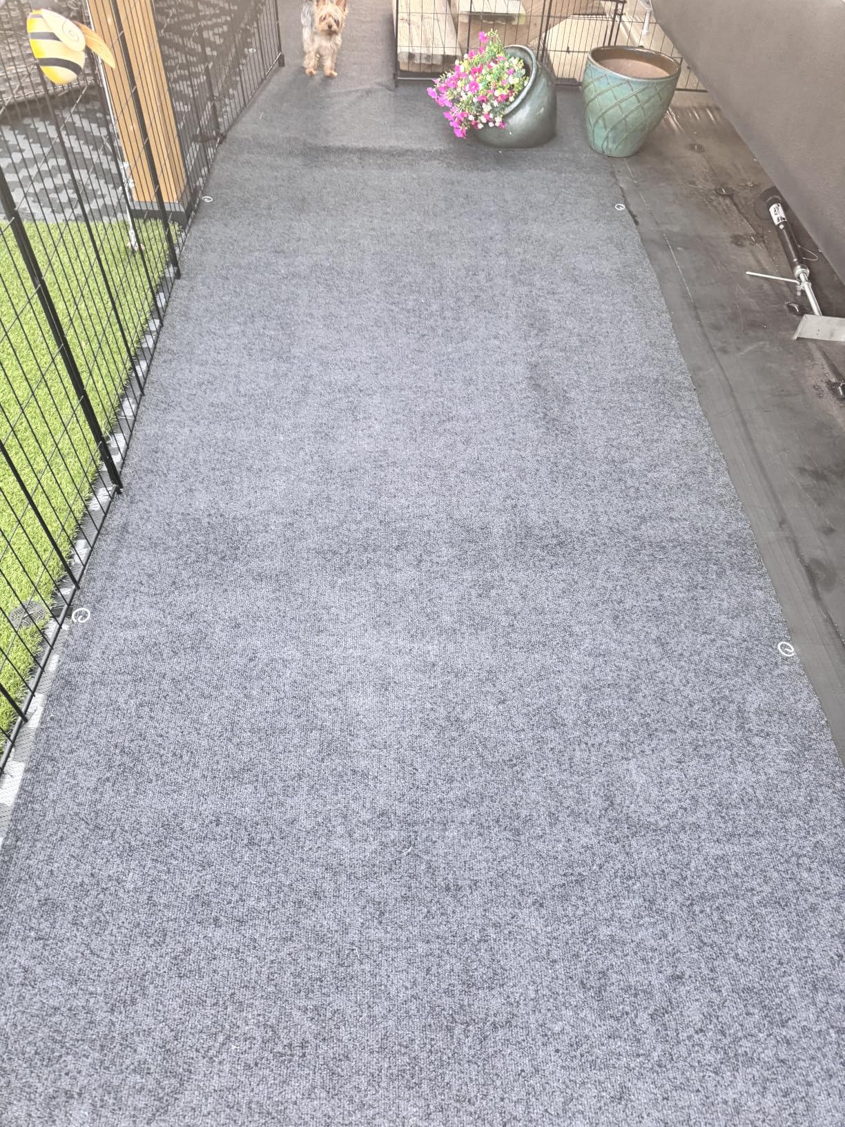 Grefinity Marine Carpet, 6 FT x 23 FT Gray Indoor Outdoor Carpet | 0.2