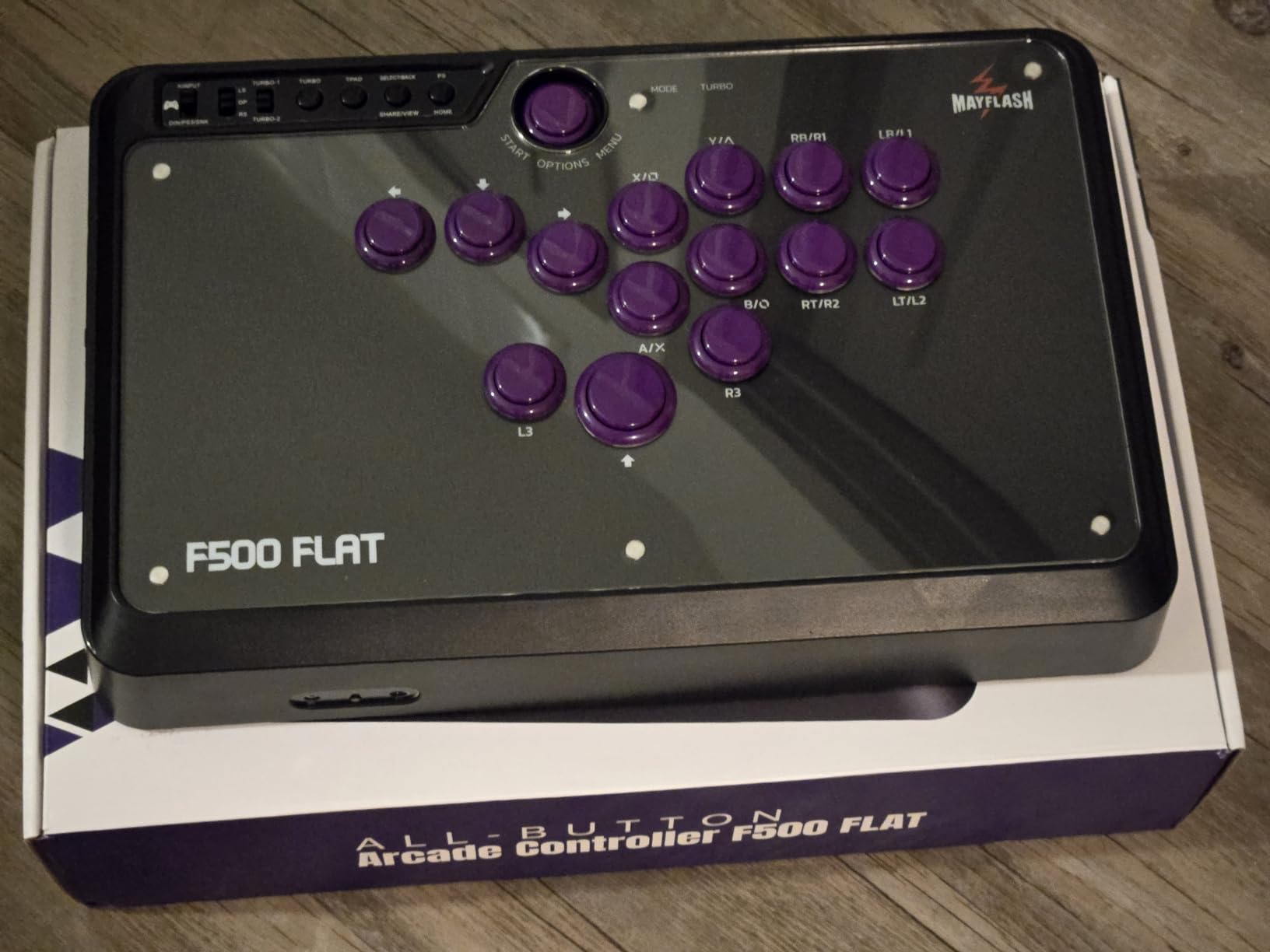 MAYFLASH F500 FLAT Fight Stick All Button Arcade Controller for PS4, PC, Xbox Series S/X, Xbox One, Switch/Switch 2, Steam Deck, macOS, Android, Raspberry Pi, NEOGEO mini and more customer photo 1