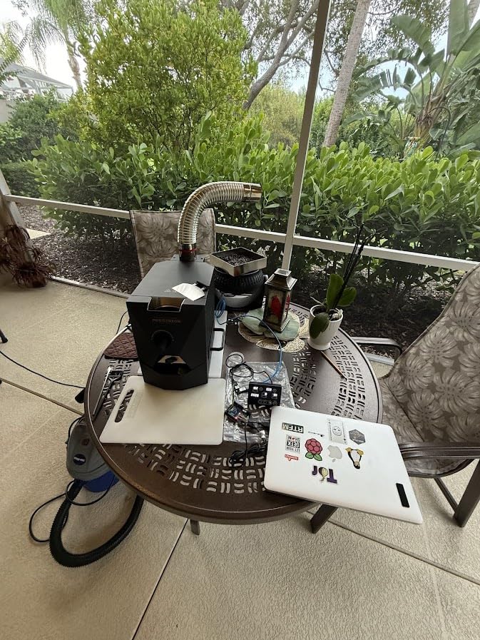 500g Automatic Coffee Roaster Machine for Home Use Wth Smoke Filter(Suitable for Light Roasting), The Smoke Pipes (Suitable for Medium and Dark Roasting) and Chaff Collector customer photo 2