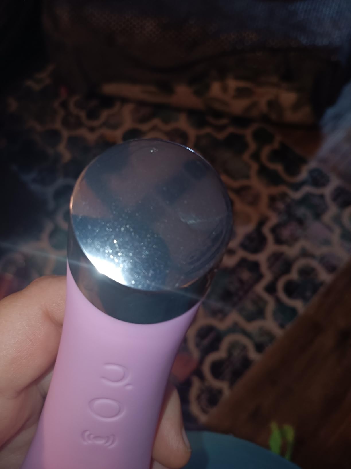 PRITECH Facial Cleansing Brush, Rechargeable Silicone Face Scrubber with Heat Massage End, Vibrating Exfoliator Scrubber for Deep Cleaning, Waterproof Face Brush for Women and Men (Pink) customer photo 1