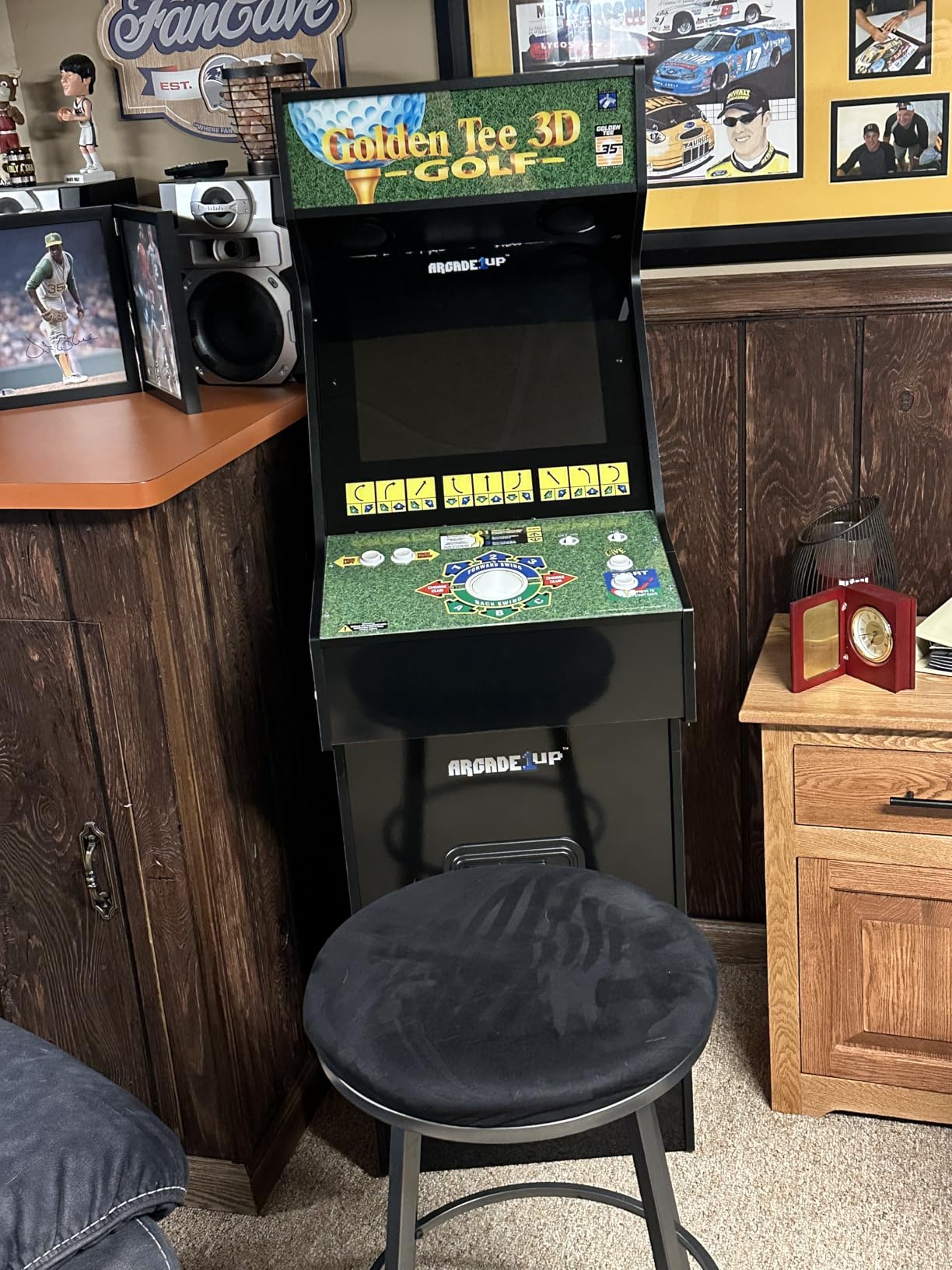 Arcade1Up Golden Tee 3D Deluxe Home Arcade, 8 Golf + Bowling Games | Over 5-Foot Video Game Machine with Trackball Controller customer photo 1