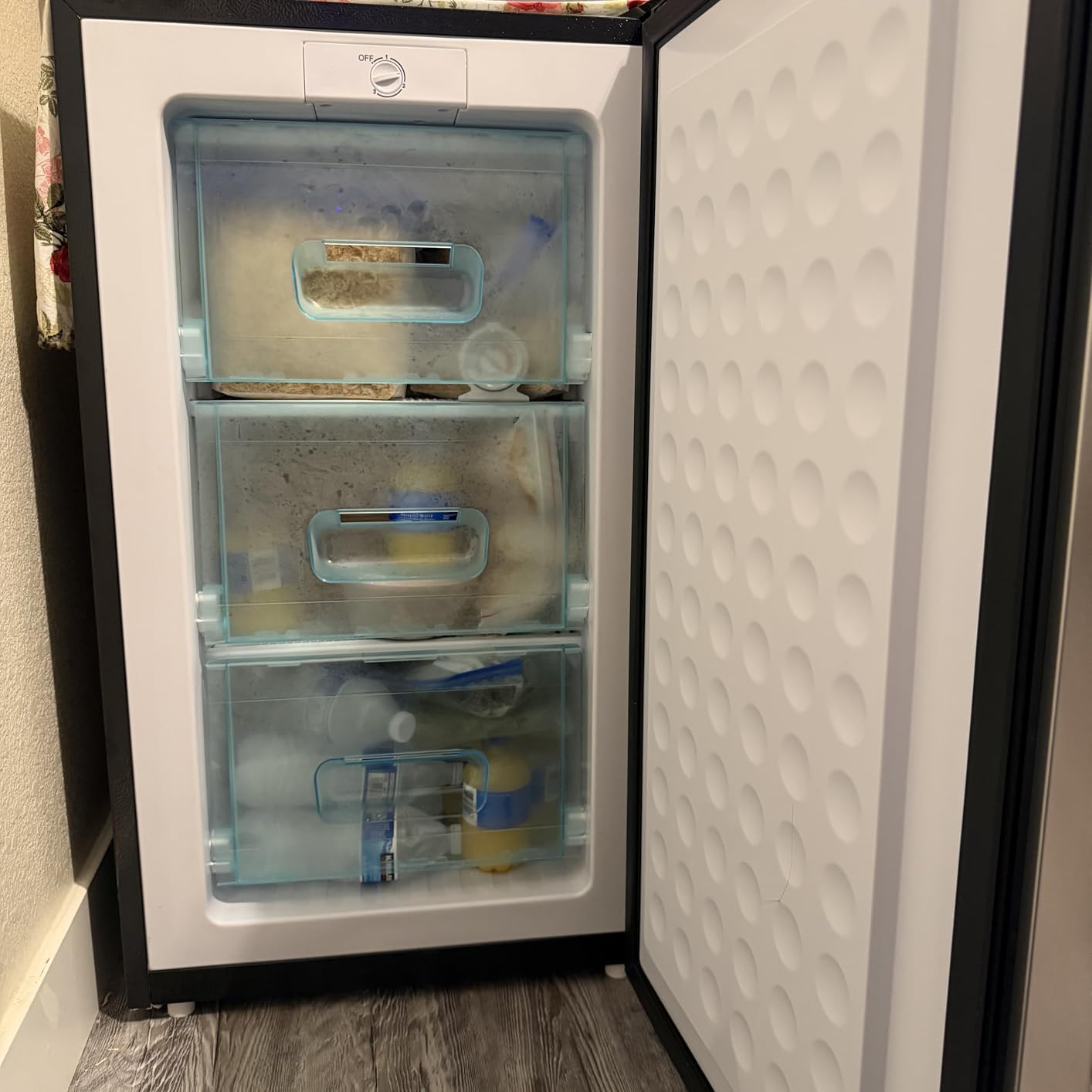 Maine 3.6 Cu. Ft. Small Upright Freezer, Compact Mini Freezer, Silver | with Reversible Stainless Steel Door, 3-Position Adjustable Thermostat customer photo 2