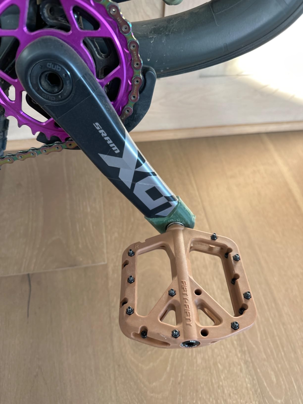 FIFTY-FIFTY Mountain Bike Pedals, Non-Slip MTB Nylon Composite Flat Pedals customer photo 1