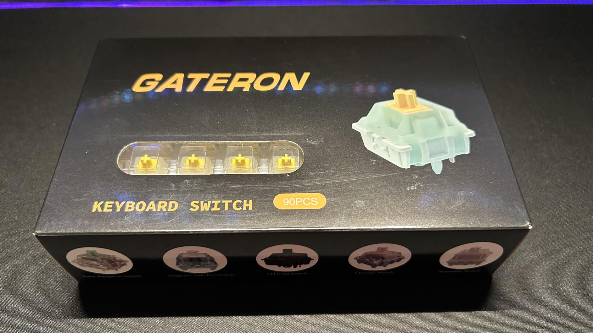 Gateron Milky Yellow Pro V2 Linear Switches,90PCS | Pre-lubed,5-Pin,50gf,For All MX Mechanical Keyboard Game Keyboard customer photo 1