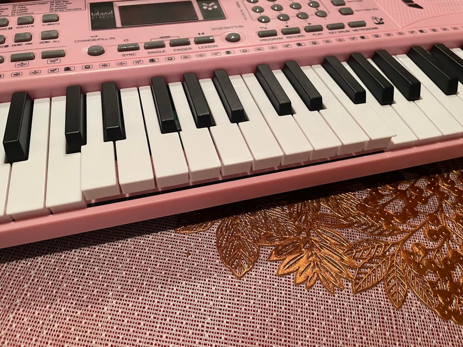 Kids Keyboard Piano, 61 Key Electronic Piano (Pink with Stand) | Portable Digital Piano for Beginners with Stand & Microphone, 100 Tones 100 Rhythms Musical Learning Toy Gift for Girls Boys customer photo 2