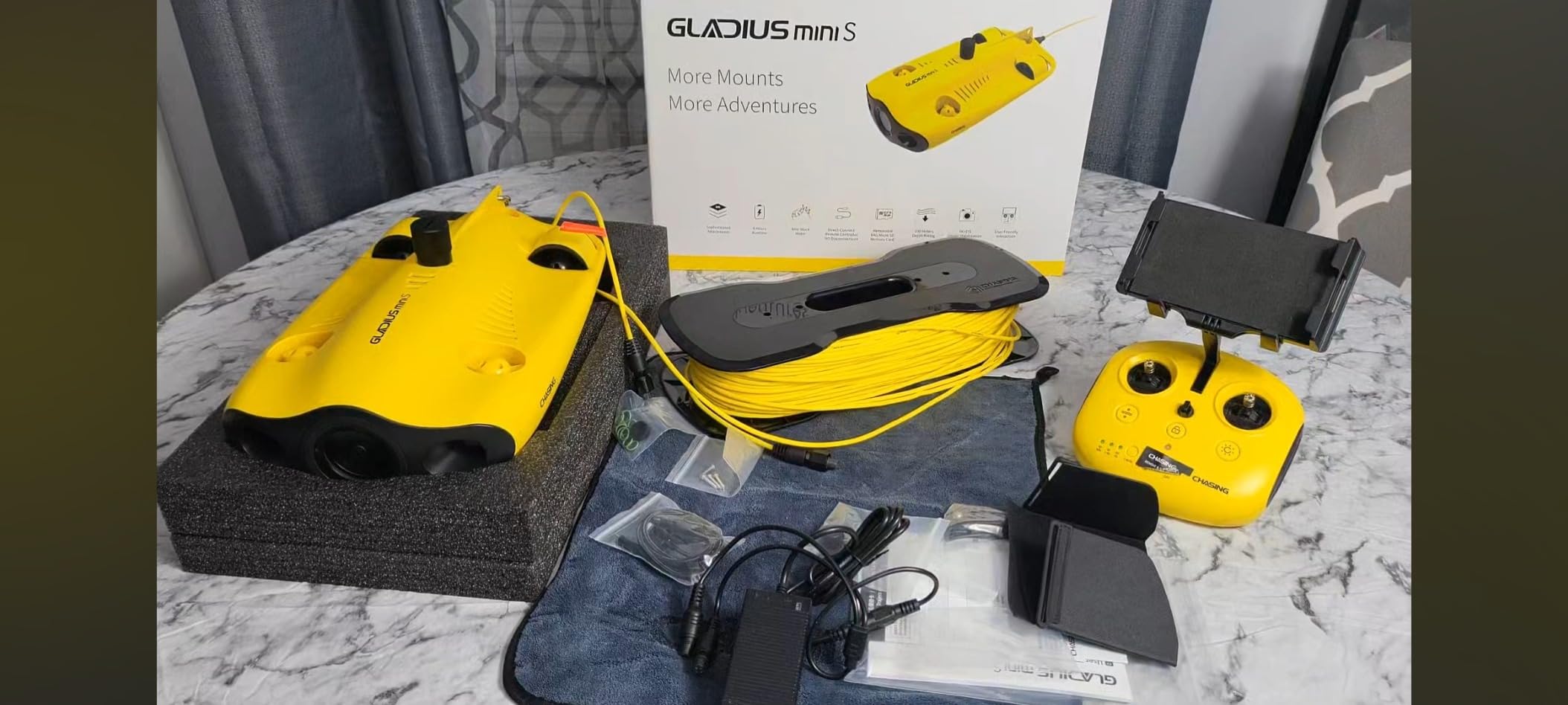 Underwater Drone, Mini S Submarine Drone with 4K+EIS Image Stabilization Camera, Direct-Connect Remote Controller, Dive to 330ft Underwater, Portable ROV customer photo 2