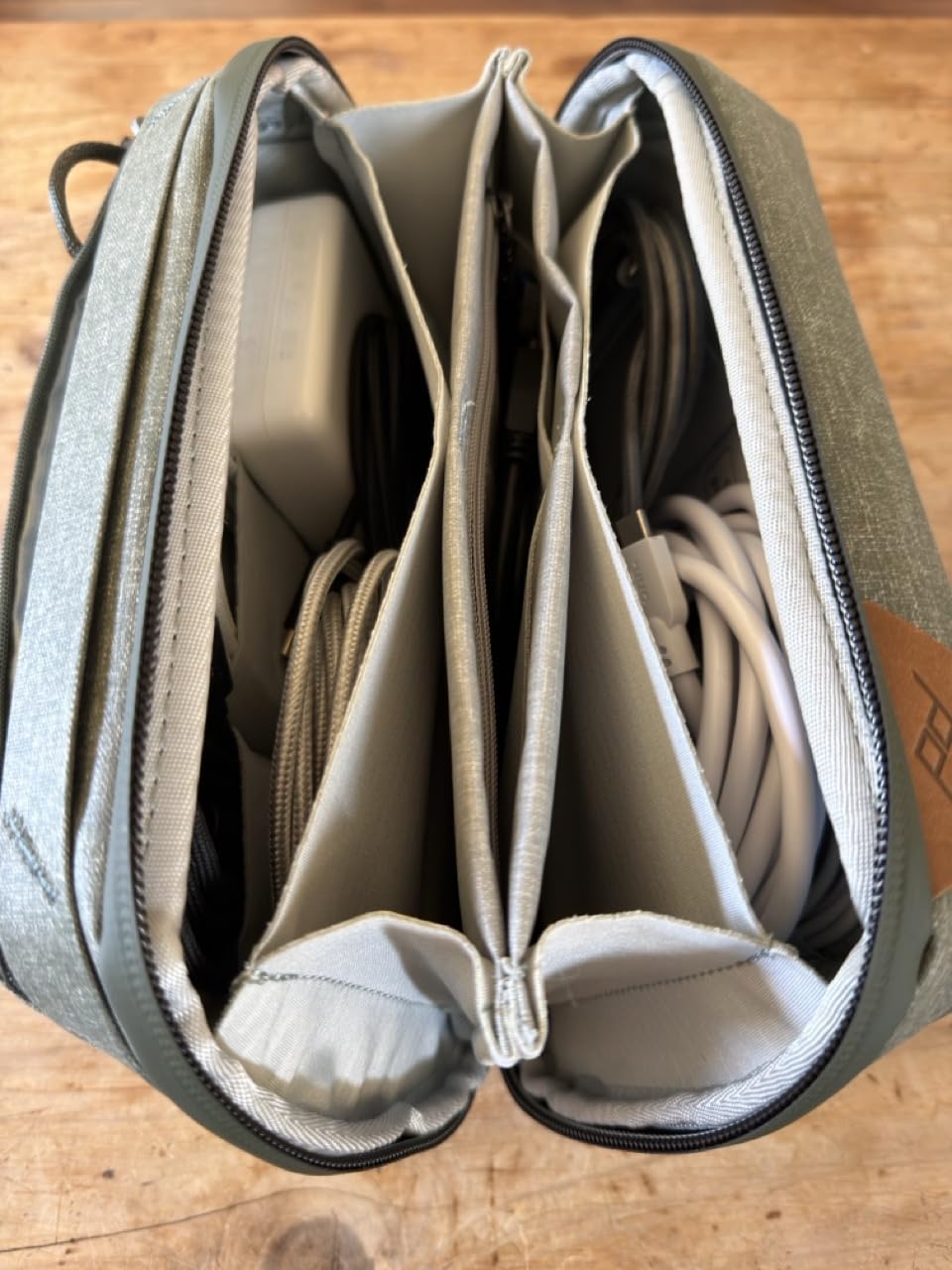 Peak Design Small Tech Pouch, Coyote, Ocean Edition, Electronics Organizer for Travel or Everyday Carry, Origami-Style Storage, Cable Pass-Through, Weatherproof, Gear Carry Bag for Men and Women customer photo 2
