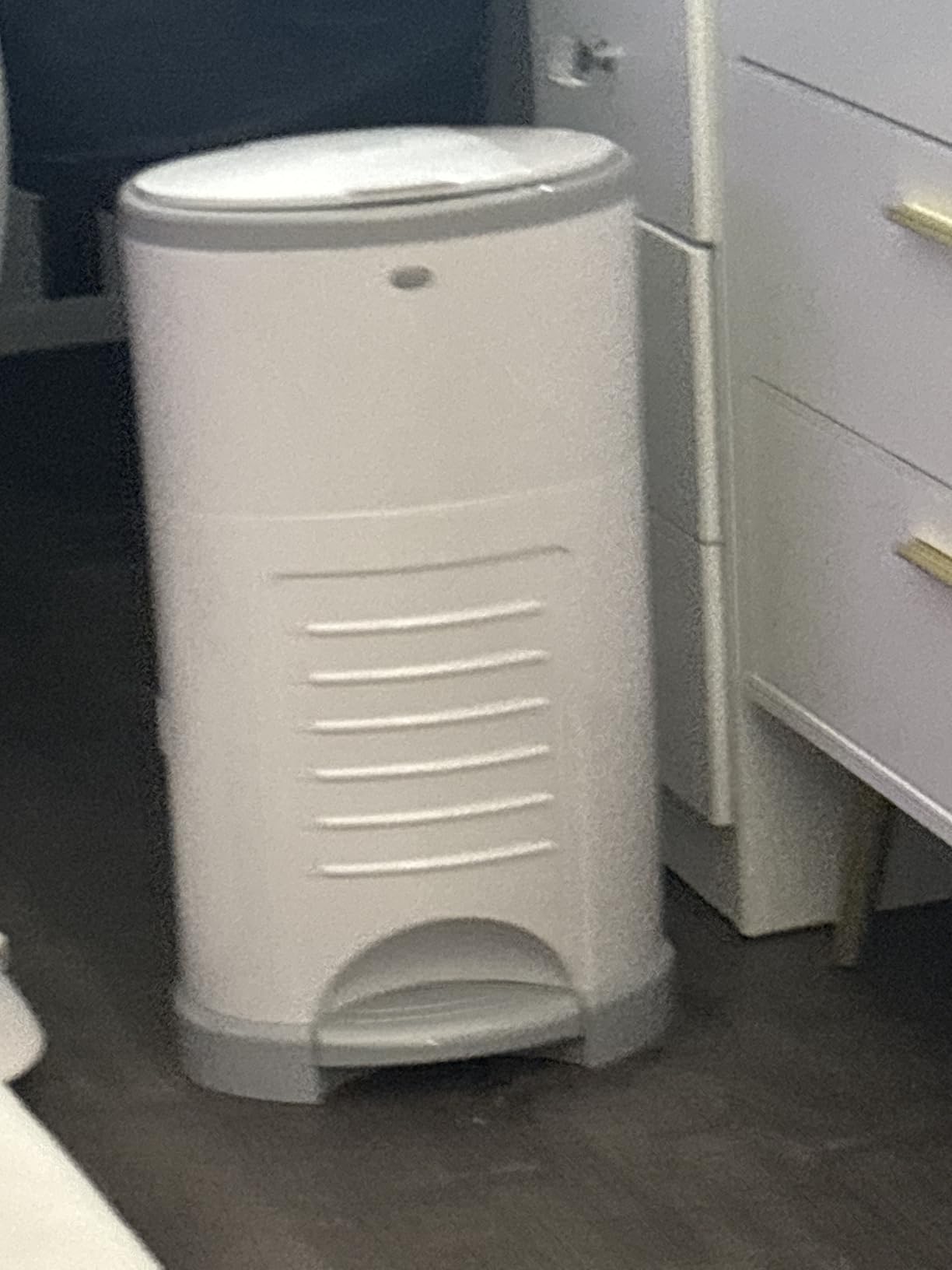 Diaper Dekor EKO Classic Diaper Pail, White | ONLY Eco-Friendly Diaper Pail Made with 70% Recycled Materials | Hands-Free: Step-Drop-Done | Cost-Effective Refill System customer photo 1