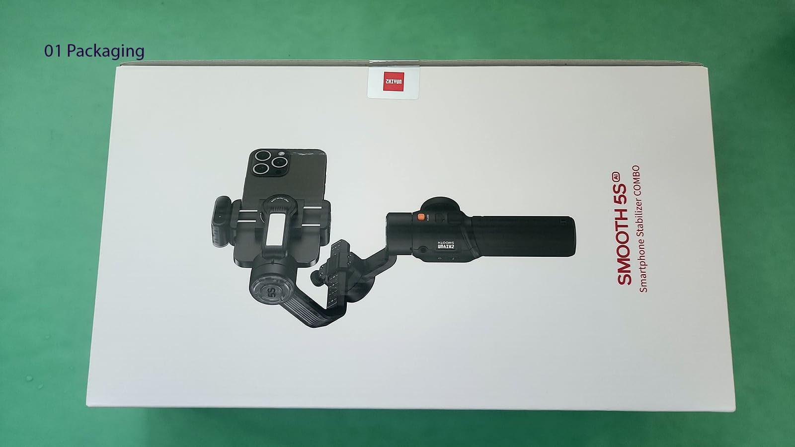 Smooth 5S AI Combo 3-Axis Gimbal Stabilizer for iPhone 15 Pro Max & Android Smartphone Gimbal with AI Tracker, Built-in Fill Light, Tripod, Phone Stabilizer for Video Recording Vlog Filming customer photo 2