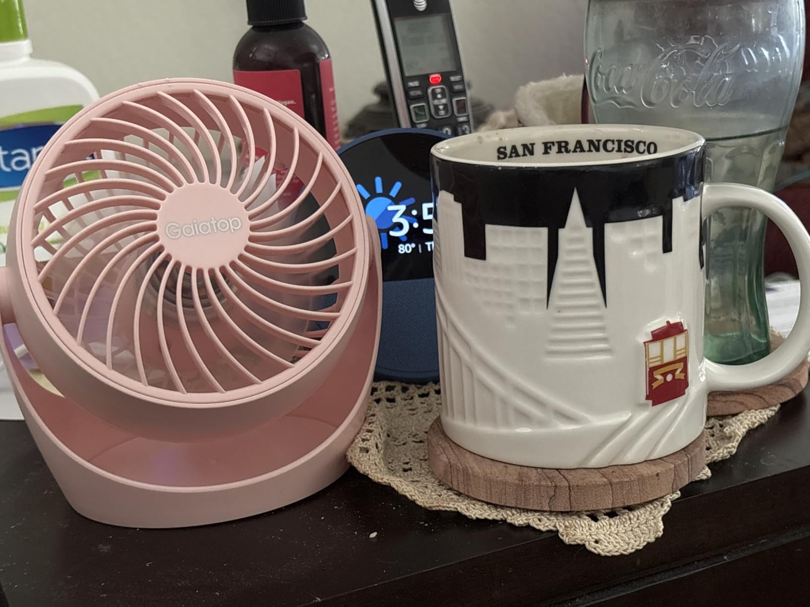 Gaiatop Desk Fan, 5-Inch Portable Electric Table Desktop Air Circulator Fans, Small but Powerful with 3 Speed 360° Adjustable Tilt for Cooling Home Dorm Office Bedroom Bathroom Kitchen, Black customer photo 1