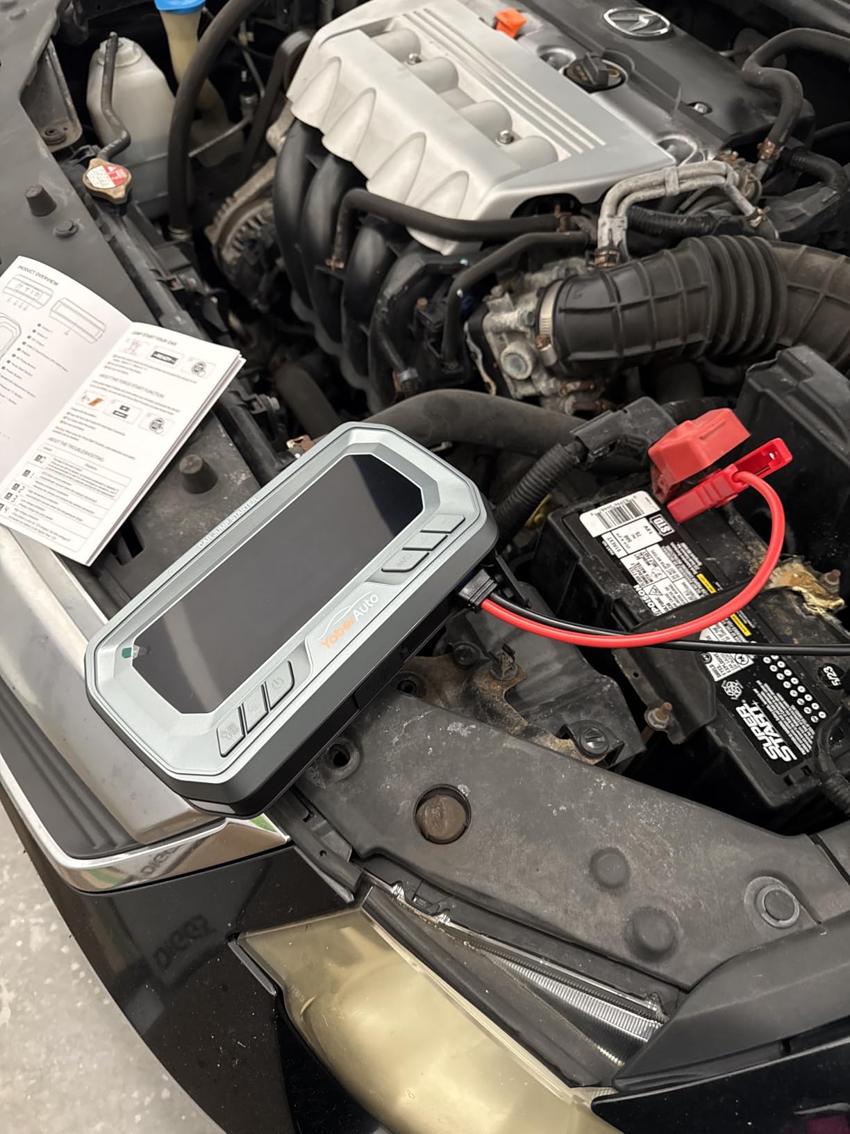 YaberAuto 12-in-1 Jump Starter with Air Compressor 8000A 160PSI 65W Charging, Portable Car Battery Jump Starter (All Gas/14L Diesel) Jump Box Car Battery Jumper Starter Portable Jumper Cables, 160W DC customer photo 2