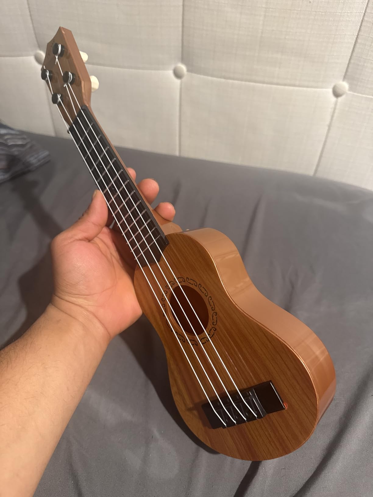 Kids Toy Ukulele Guitar, 17 Inch Classical Guitar Musical Toy, 4 Strings Guitar Ukulele Educational Learning Toy for Toddlers and Preschoolers customer photo 1
