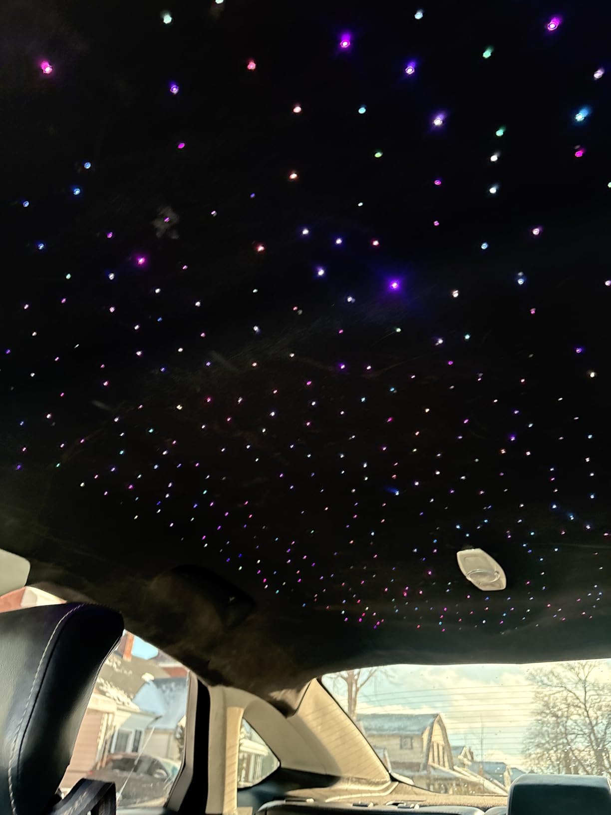 Starlight Headliner Kit 550 Piece Twinkle 0.03in*9.8ft/0.75mm*3m, 16W Starlight Headliner Music/Voice Activated Star Lights for Car, VASTFIRE RGBW Starlights for Theater Game Bed Room Ceiling customer photo 2
