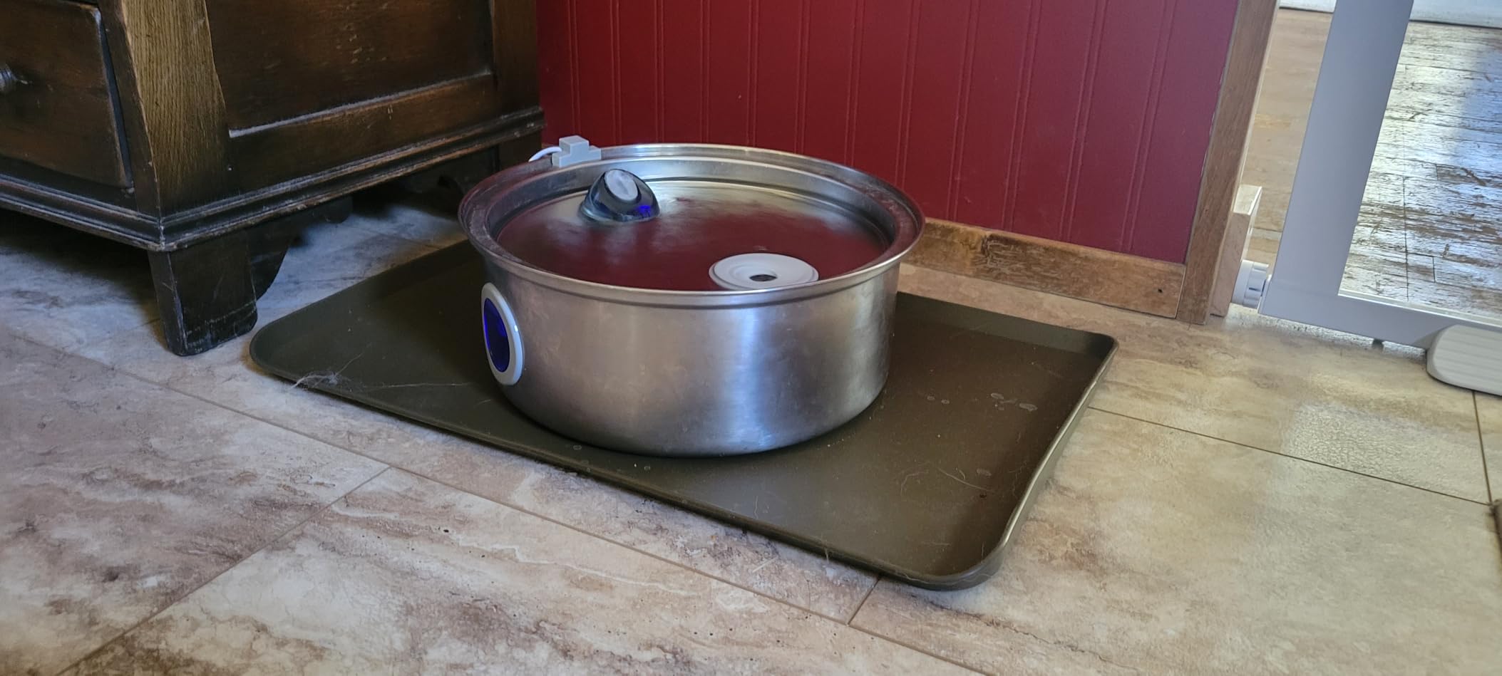 oneisall 7L/230oz Dog Water Fountain for Multi-pet Household,PWF002 | 25db Quiet Design,304 Stainless Steel,Contain 3 Set Filters,Visual Water,5-Layer Filtration,Fit for Living Room Kitchen customer photo 1