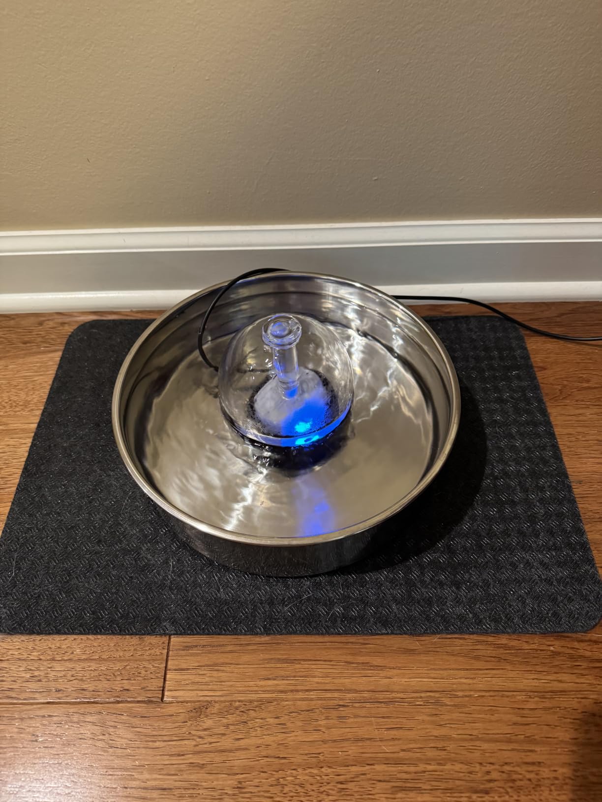 Brook Glass Cat Water Fountain 90oz - Dishwasher Safe Pet & Dog Fountain | Automatic 2.7L drinking water dispenser - quiet, easy to clean glass bowl, filters included - for indoor cats, kittens & dogs customer photo 1