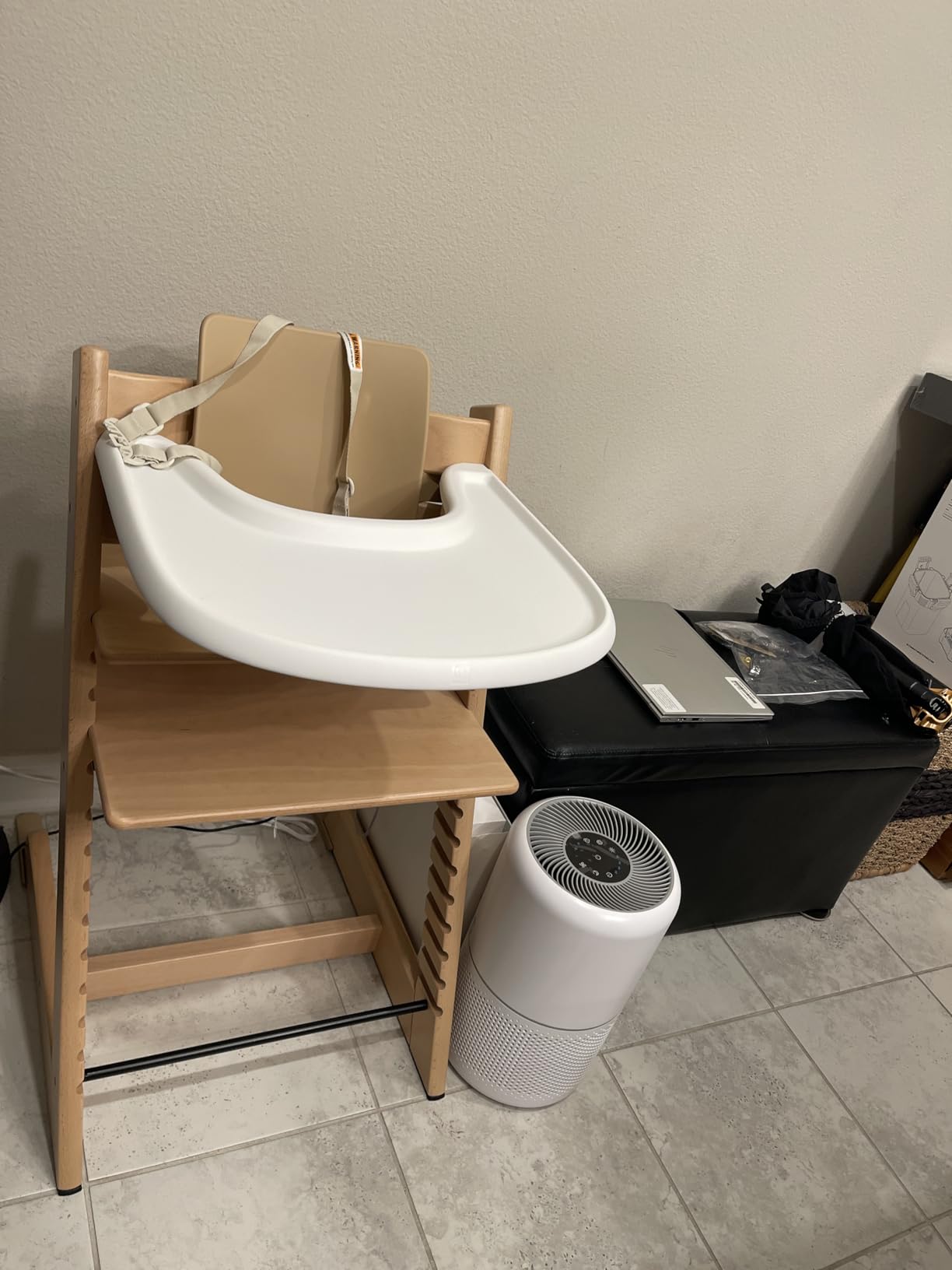 Stokke Tripp Trapp High Chair + Baby Set + Harness, Natural | Includes Chair, Baby Set, Removable Harness for Children 6-36 Months, Adjustable, Ergonomic & Easy to Clean customer photo 2