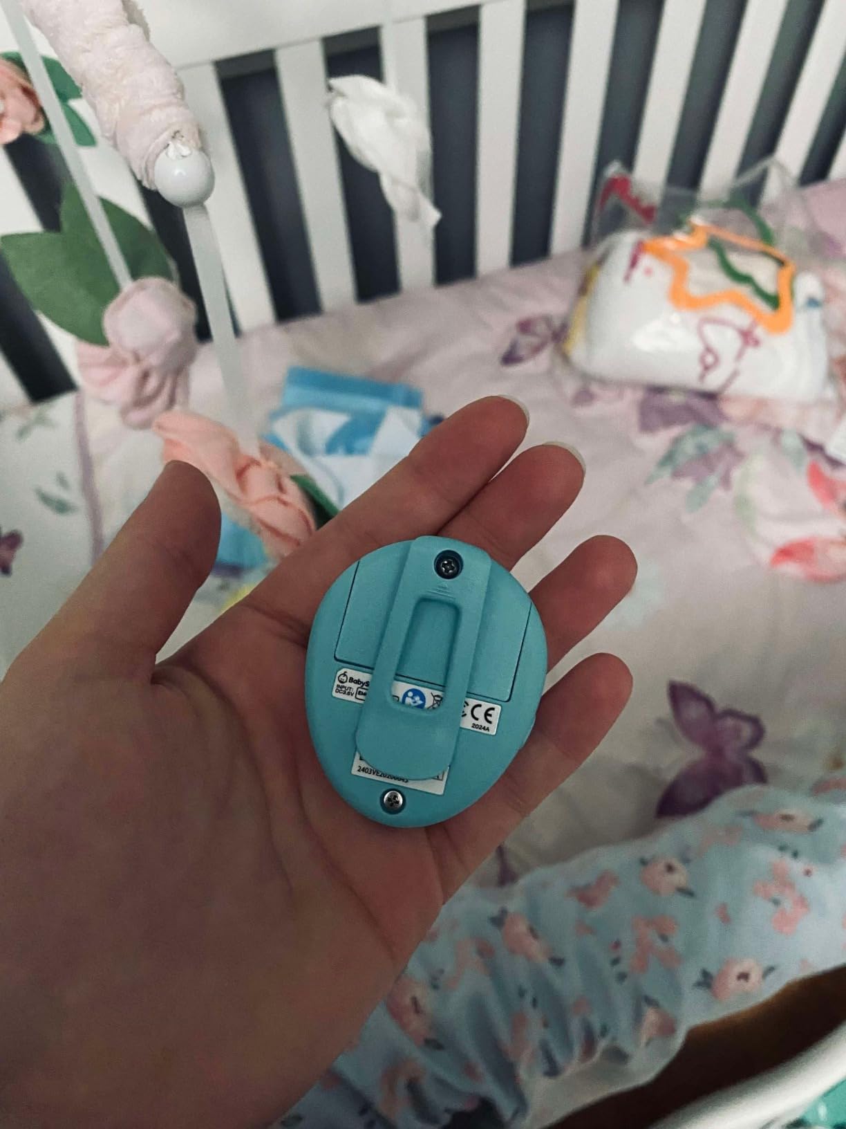 BabySmile Baby Movement Monitor for Newborn Sleep, Diaper Clip | E-202, White | Detects subtle abdominal movement; local alert after approx. 20 seconds; compact 25 g monitor customer photo 2