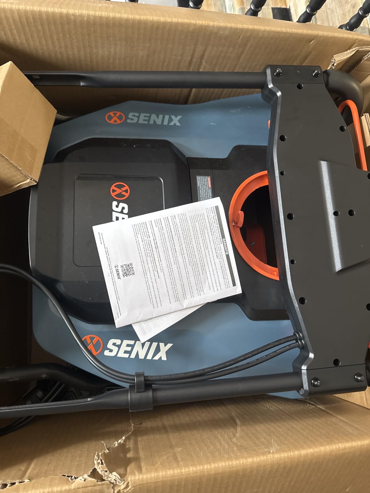 SENIX 40V 21-Inch Cordless Snow Blower with Variable-Speed Steel Auger | 1800W Brushless Motor, 12