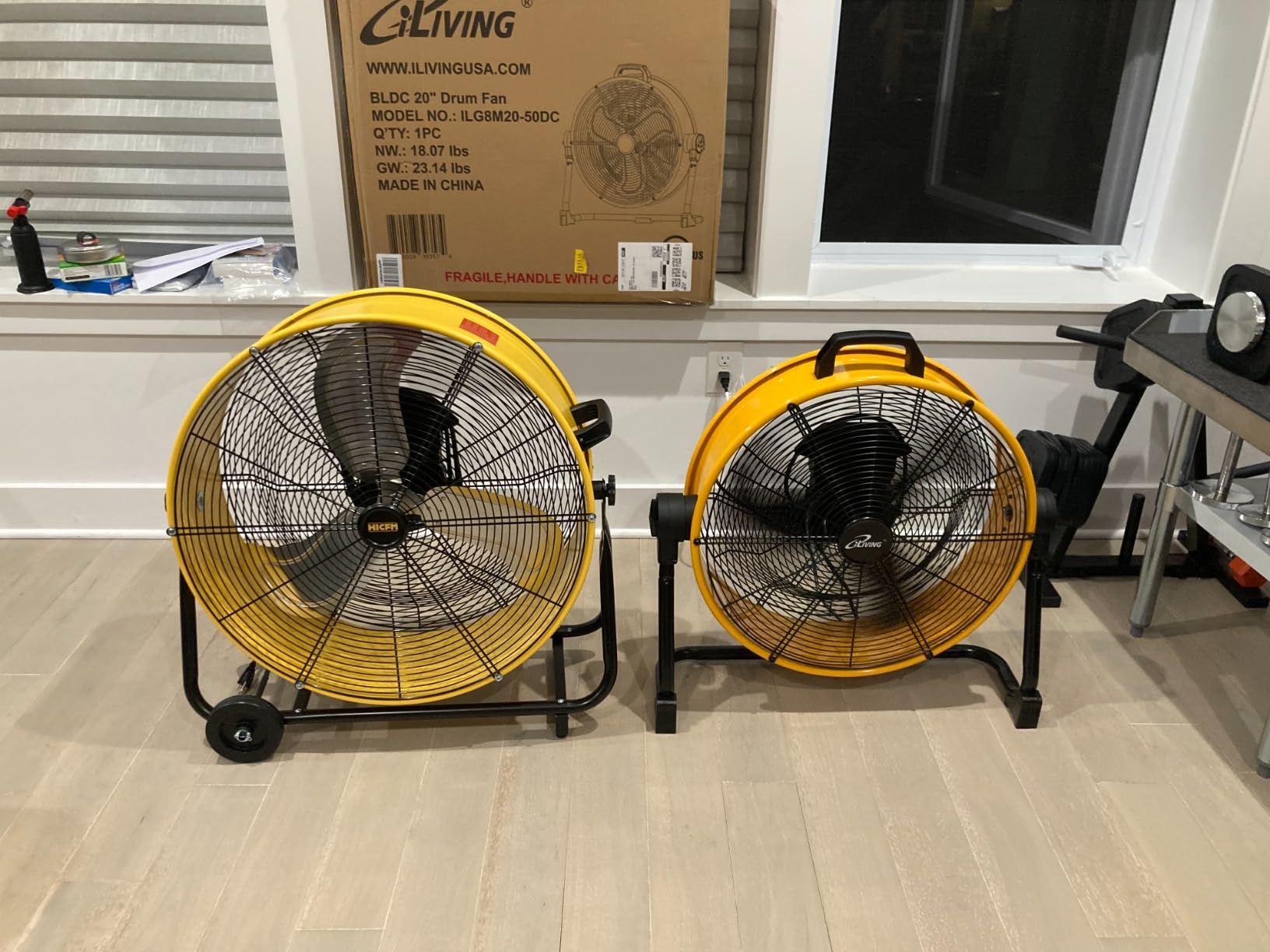 iLiving 36 Inches 16000 CFM Heavy Duty High Velocity Barrel Floor Drum Fan with DC Brushless Motor, Stepless Speed Adjustment for Workshop, Garage, Commercial or Industrial, UL Safety Listed customer photo 1