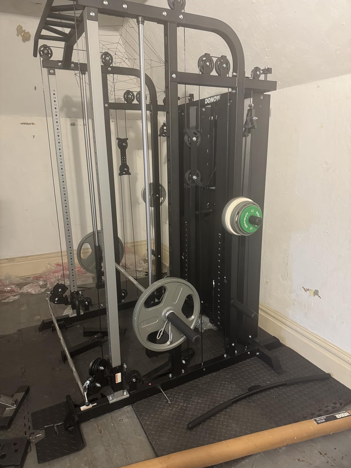 DONOW Smith Machine with Weight Stacks Home Gym System Cable Crossover | Multi Function, All in One, Heavy Duty, Lat Pulldown Bench, Hip Thrust Attachment, Smooth Smith Bar and Cable System customer photo 2