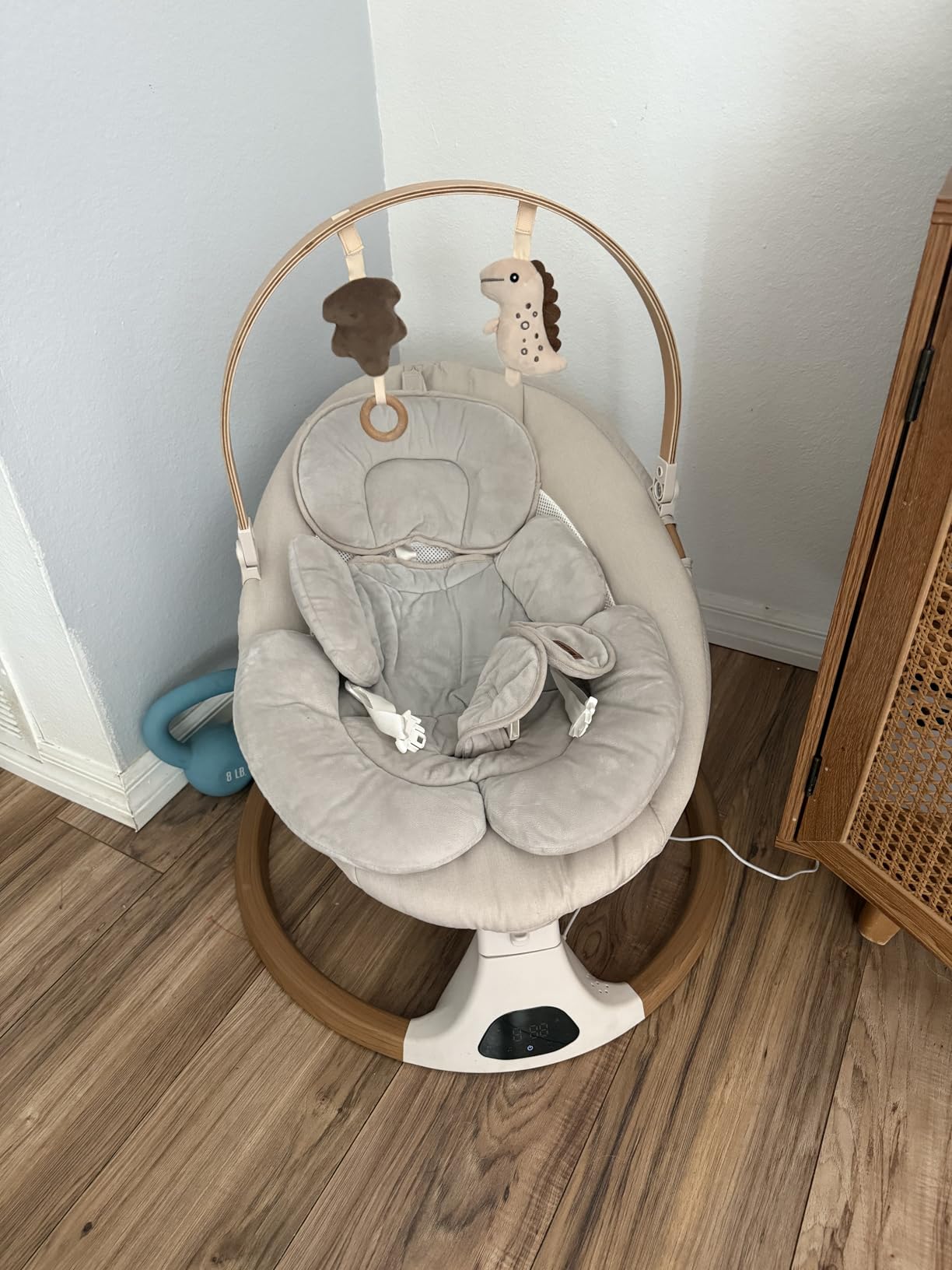Monamii Baby Swings for Infants, Bluetooth Infant Swing with Music Speaker, 5 Speeds, Remote Control, IMD Touch Panel, 3 Timer Settings, Indoor & Outdoor Use customer photo 2