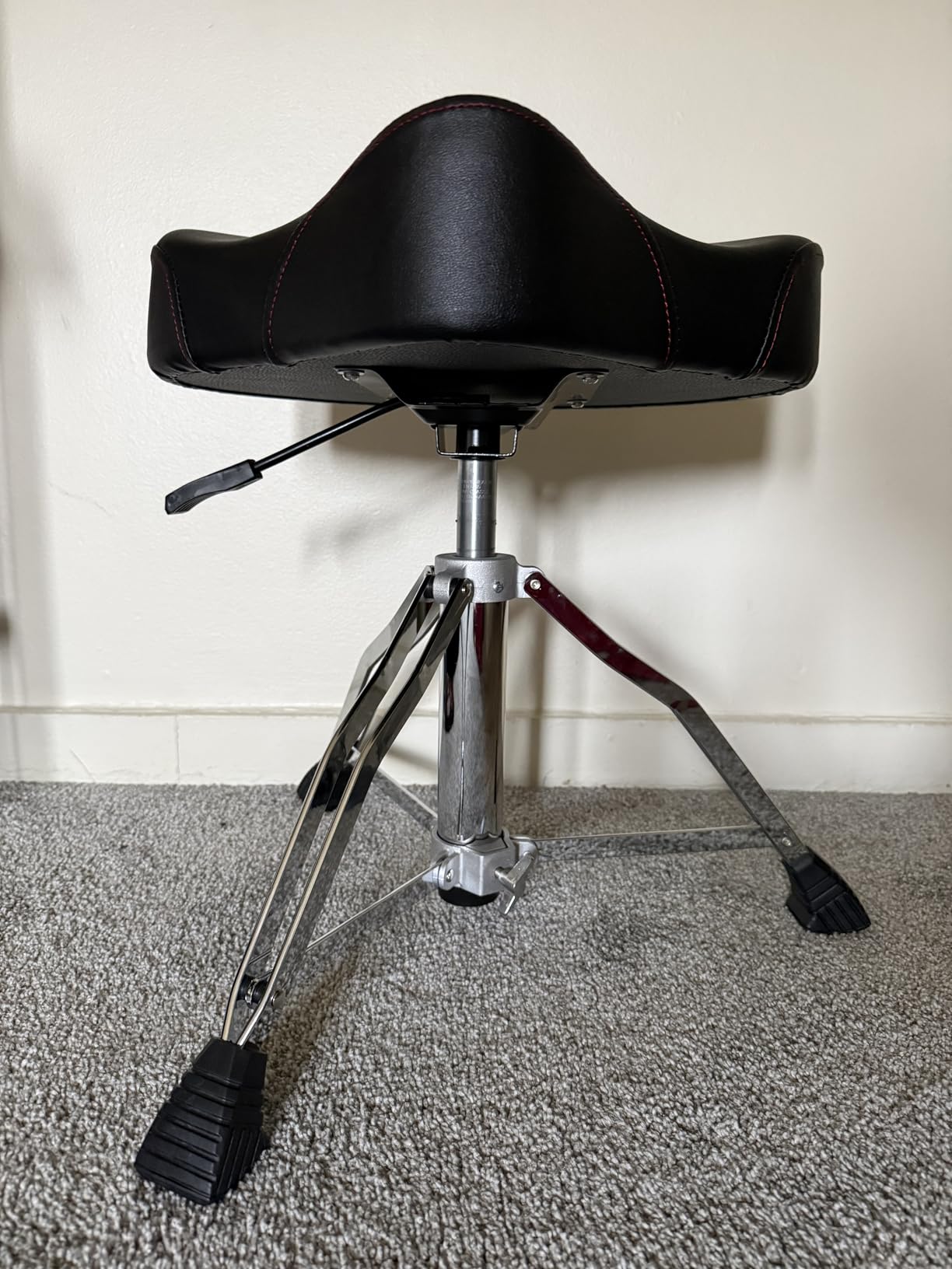 Ramzi Drum Throne Airlift Heavy Duty Drum Thrones Seat, Adjustable Stool Drum Motorcycle Style Drum Throne, Double Braced Anti-Slip Feet Saddle Drum Seat customer photo 2