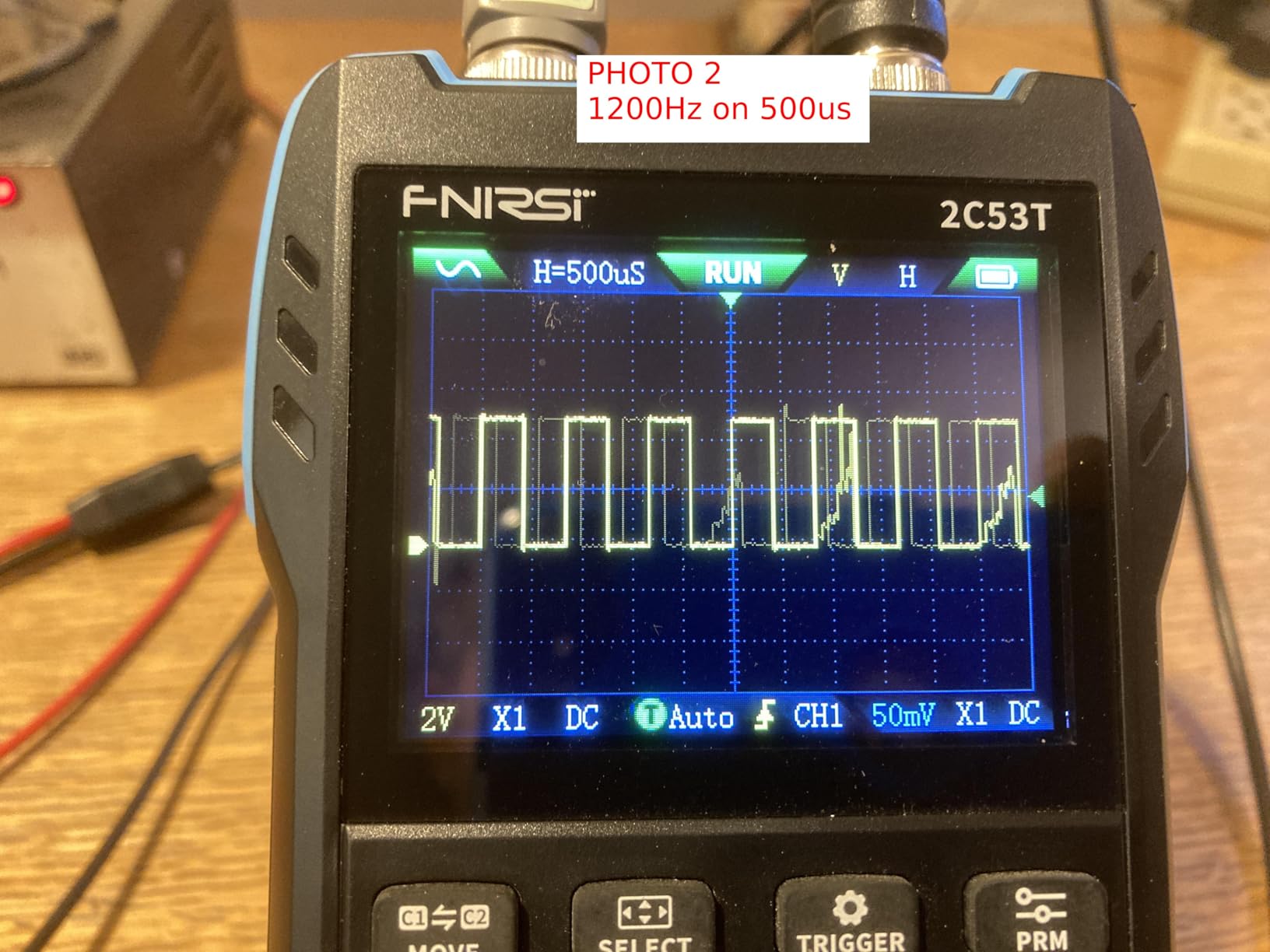 FNIRSI 2C53T 3-in-1 50MHz 2CH Oscilloscope Multimeter DDS Signal Generator, 250MSa/s Sampling, 19999 Counts Multimeter, Handheld Portable Oscilloscope, Auto Measurement for Automotive Electronic Repair customer photo 1