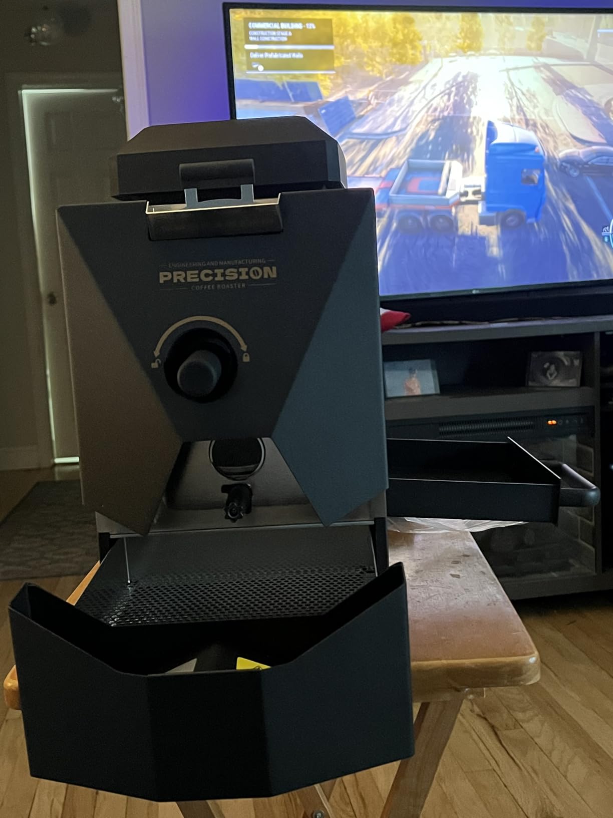 1Pound Electric Coffee Roaster for Home Use, Automatic Roasting And Easy Operation, With A Smoke Filter(Suitable for light roasting), 2 Chimney Tube, And Chaff Collector. customer photo 2