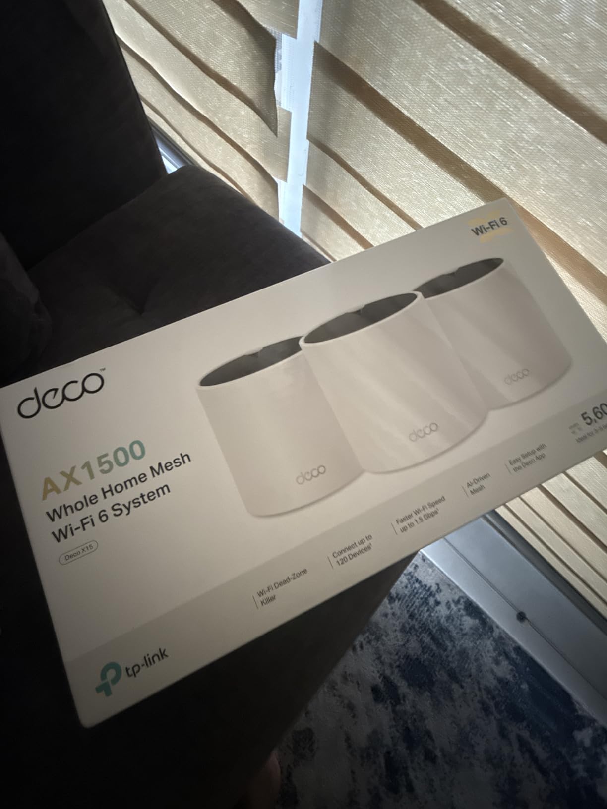 TP-Link Deco X15 Dual-Band AX1500 WiFi 6 Mesh Wi-Fi System | Replaces Routers and Extenders | Covers up to 3,900 sq.ft. | 2 Gigabit Ports per Unit, Supports Ethernet Backhaul, 2-Pack customer photo 1