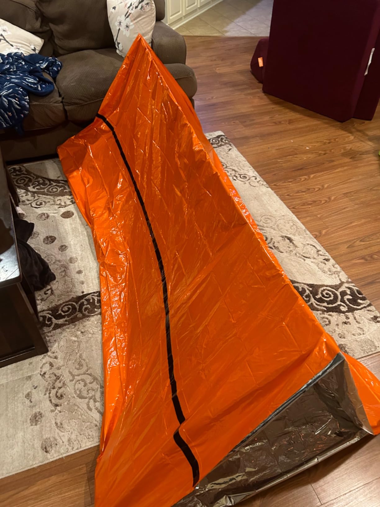 Emergency Tent, Survival Tent Shelter, Emergency Tents for 1 or 2 Person - Emergency Accessories For Camping, Car, Homeless Tent Shelter, Easy to Carry with Whistle, Tents For Bad Weather customer photo 1
