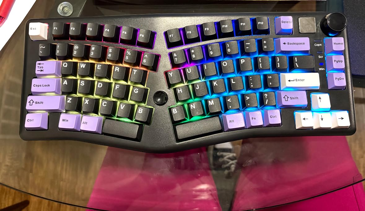 LEOBOG A75 Alice Ergonomic Wireless Mechanical Keyboard with Joystick Knob | 75% Ergonomic Split Layout, Tri-Mode, Multifunction Knob, RGB Backlight, Top Mount Structure, Hot Swappable Linear Switches customer photo 2