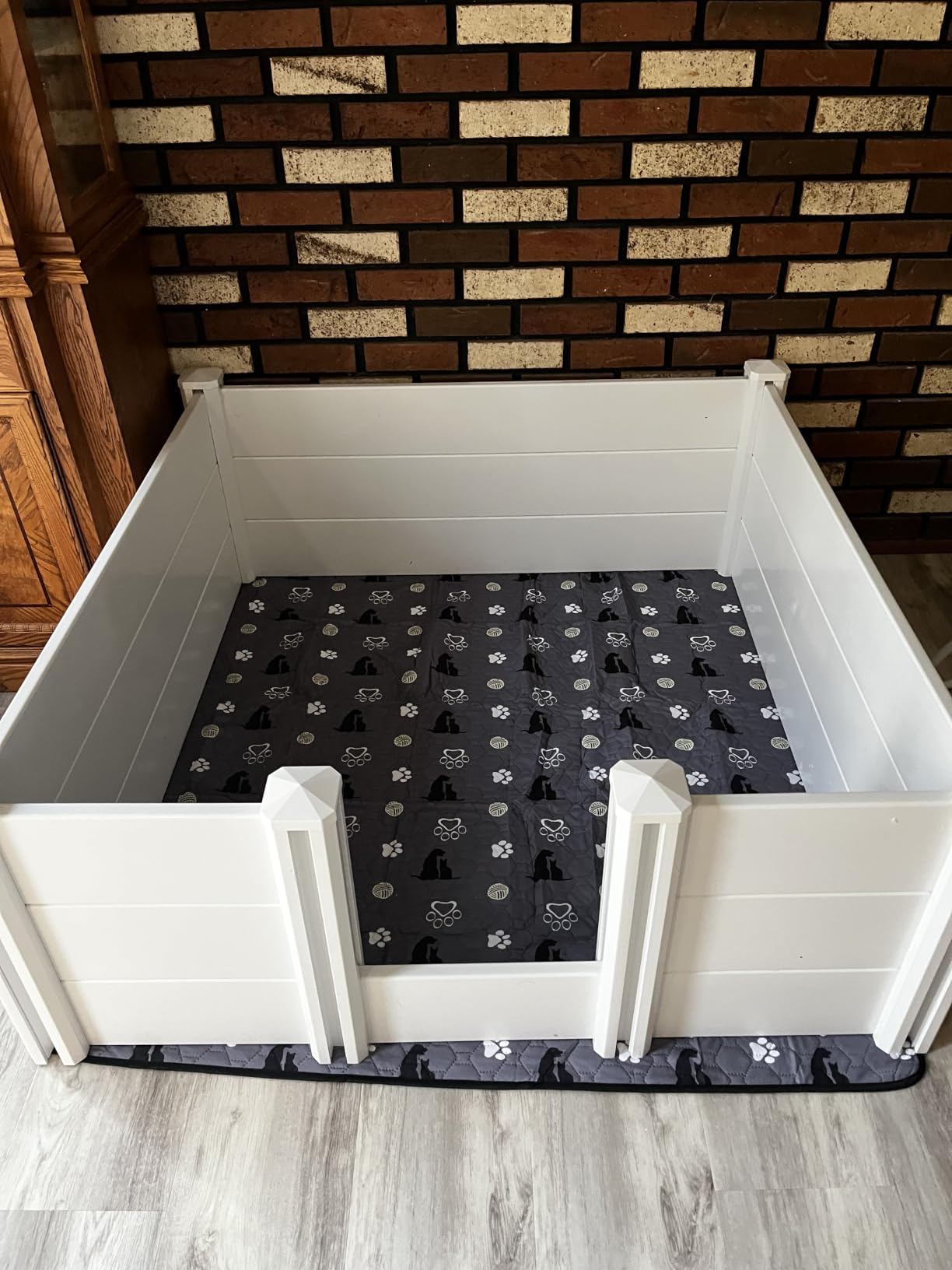 Whelping Box for Large Breed Dogs, Whelping Box for Puppies, PVC Puppy Playpen, Waterproof & Rustproof Whelping Pen, Puppy Whelping Supplies, Raised Garden Bed, Indoors & Outdoors, 48x48x18 in, White customer photo 1