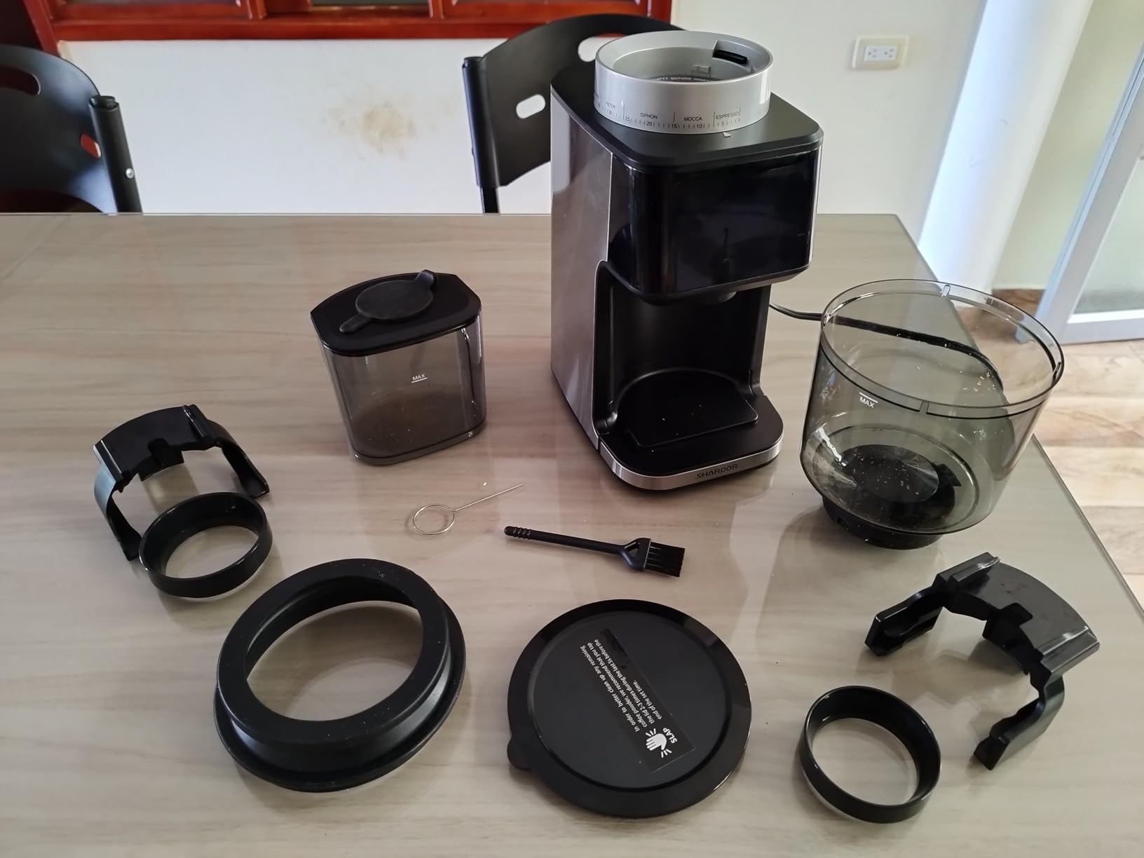 SHARDOR Conical Burr Espresso Coffee Grinder Electric with Precision Timer 2.0, Touchscreen Adjustable Burr Mill with 51 Precise Settings for Home Use, Anti-static, Stainless Steel customer photo 2