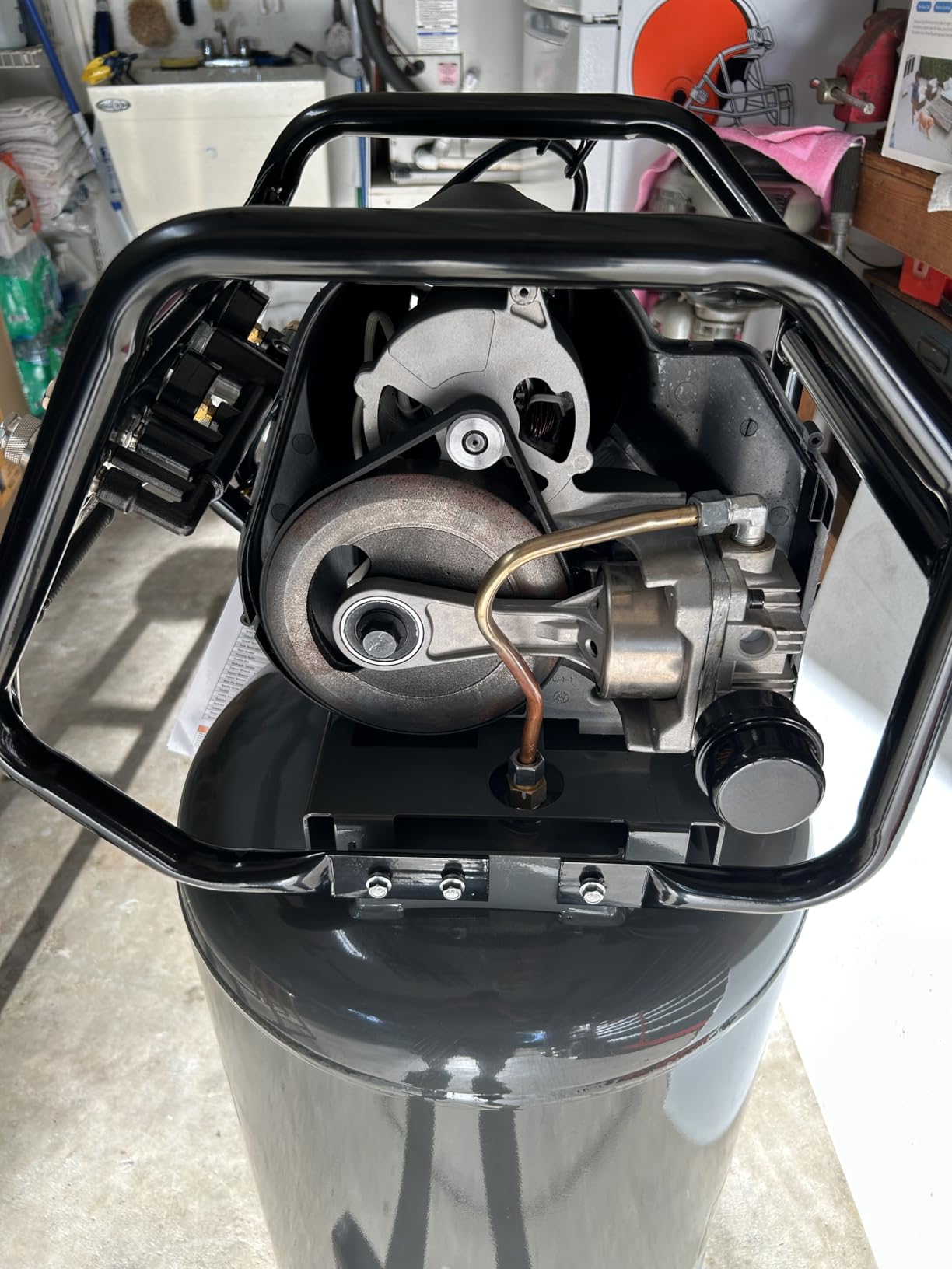 Klutch 20-Gallon Air Compressor, 2 HP, 120V, 175 PSI, 4.2 SCFM at 90 PSI, Oil-free vertical design, 75% duty cycle, Large wheels, Quick recovery for shop air tools customer photo 1