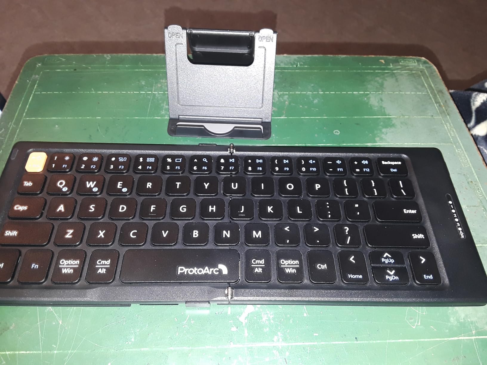 ProtoArc XK04 Foldable Compact Keyboard for Phone and Tablet, Black | Pocket-Sized, PU Leather Cover, Bluetooth 3-Device Workflow, On-the-go Typing customer photo 2