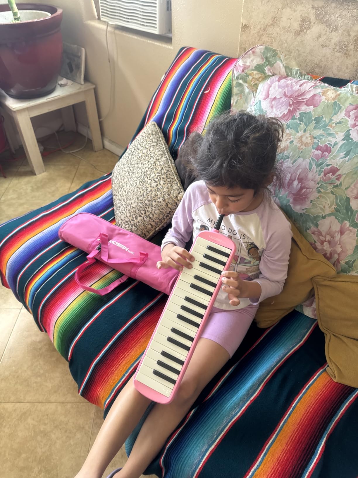 MOSEN 32 Keys Melodica, Soprano Air Piano Pianica Keyboard Instrument, Blue customer photo 1