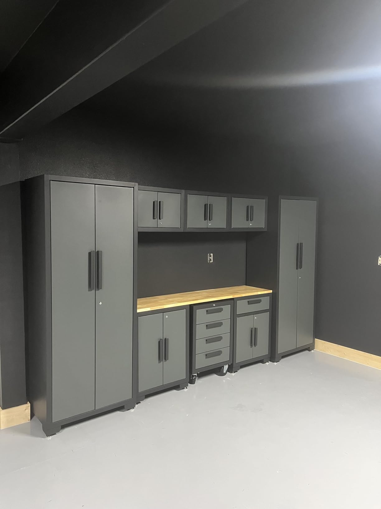 Torin Garage Storage Cabinets System, 9 Piece Workshop Cabinet Set in Black customer photo 1