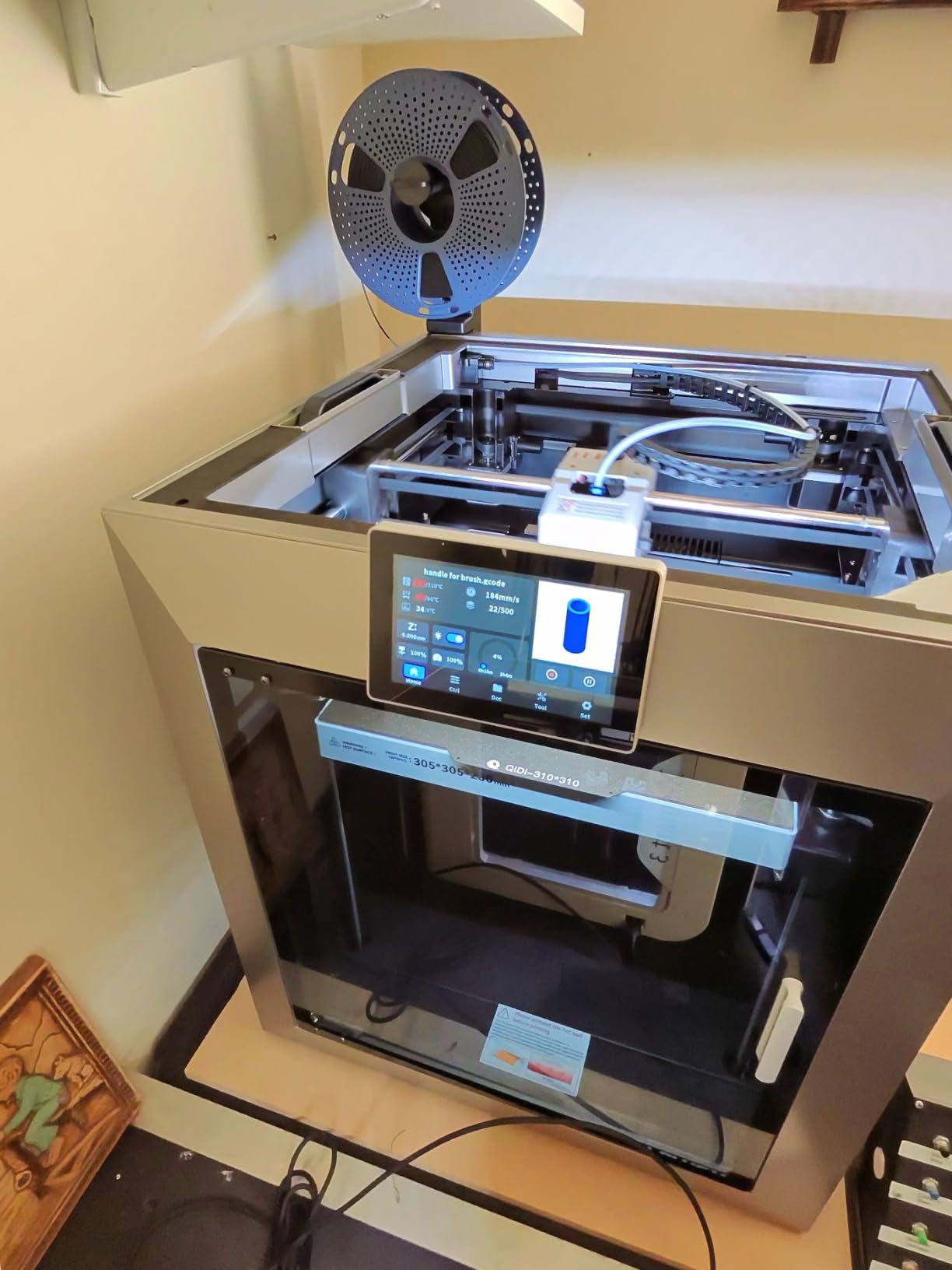 QIDI PLUS4 3D Printer, 65℃ Chamber Heating, 370°C Integrated Nozzle | fully auto leveling, 600mm/s high speed printing, 305x305x280mm large build volume, support pps-cf, unbox to print in 10 min customer photo 2