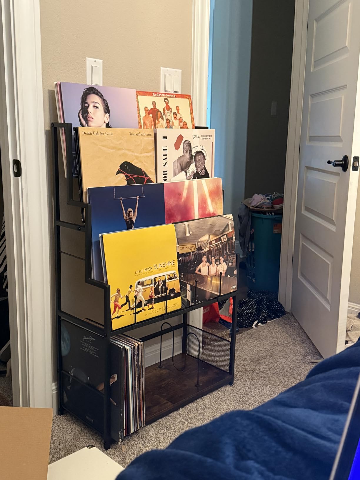 Cottage Charm 5-Tier Vinyl Record Storage Stand Holder with Record Display Shelf, Large Capacity Vinyl Organizer, 150-280 Albums Storage Metal Record Rack for LP, CD, DVD, Magazine, Books customer photo 1