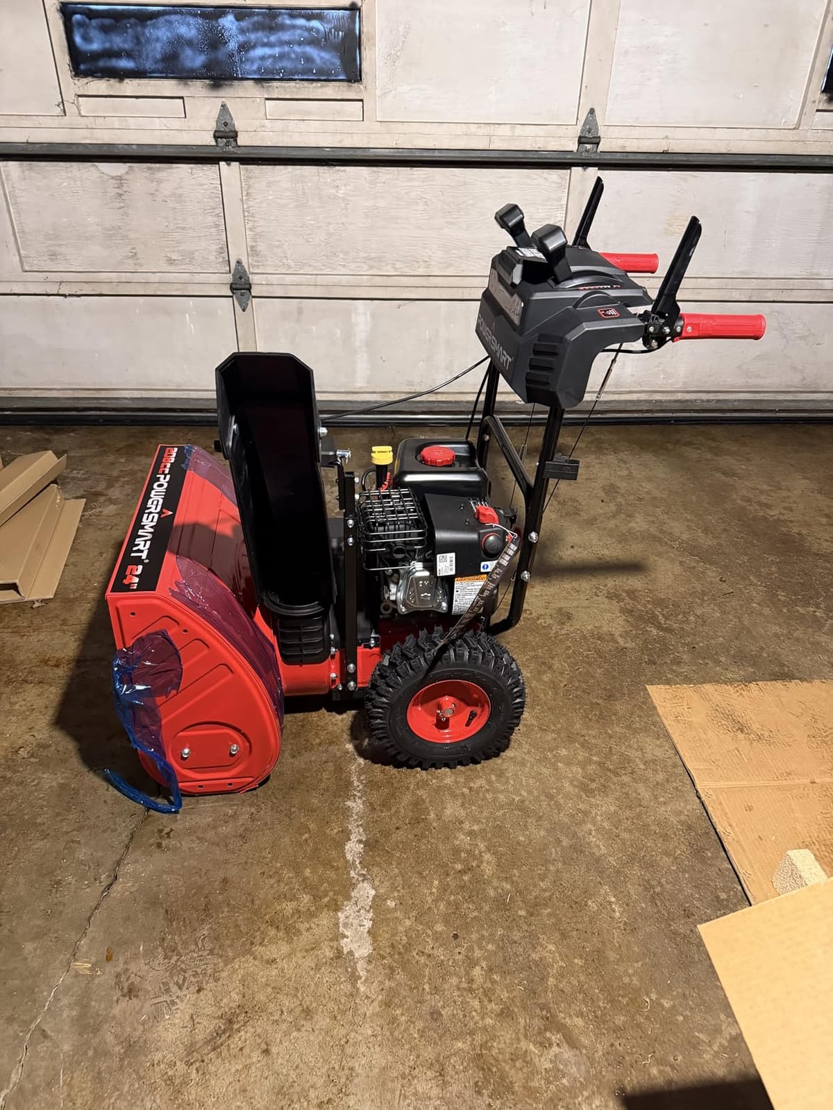 PowerSmart 24-Inch Gas Snow Blower with 212cc Engine, Electric Start, and 6 Forward/2 Reverse Speeds, Two-Stage, Self-Propelled Snow Blower with LED Lights customer photo 1
