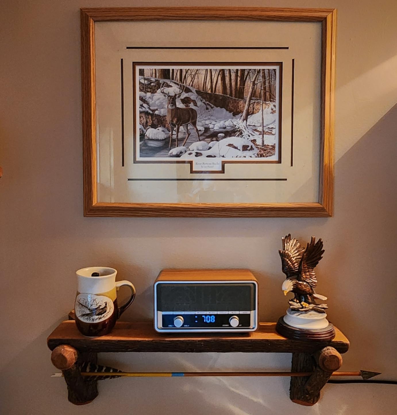 Vintage Wood AM FM Bluetooth Radio with Clear LCD Display, Digital Radio with Plug In Wall, 40 Presets, Sleep Timer, Retro Bluetooth Speaker For Home Kitchen Office customer photo 1