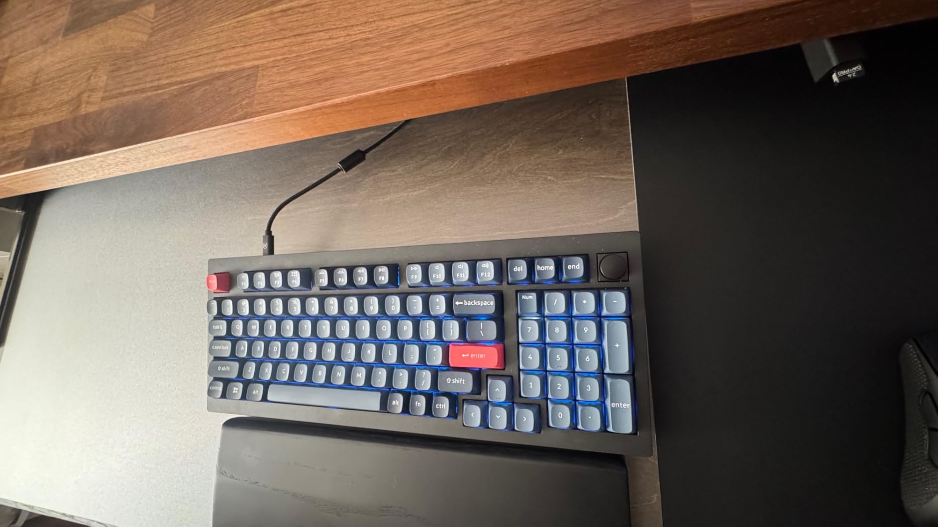 GLORIOUS Compact Wooden Keyboard Wrist Rest (Onyx) | White Ash Hardwood, Ergonomic Palm Support, Anti-Slip Rubber Base, Smooth Protective Coating, Easy To Clean, 13x4x0.79in customer photo 1