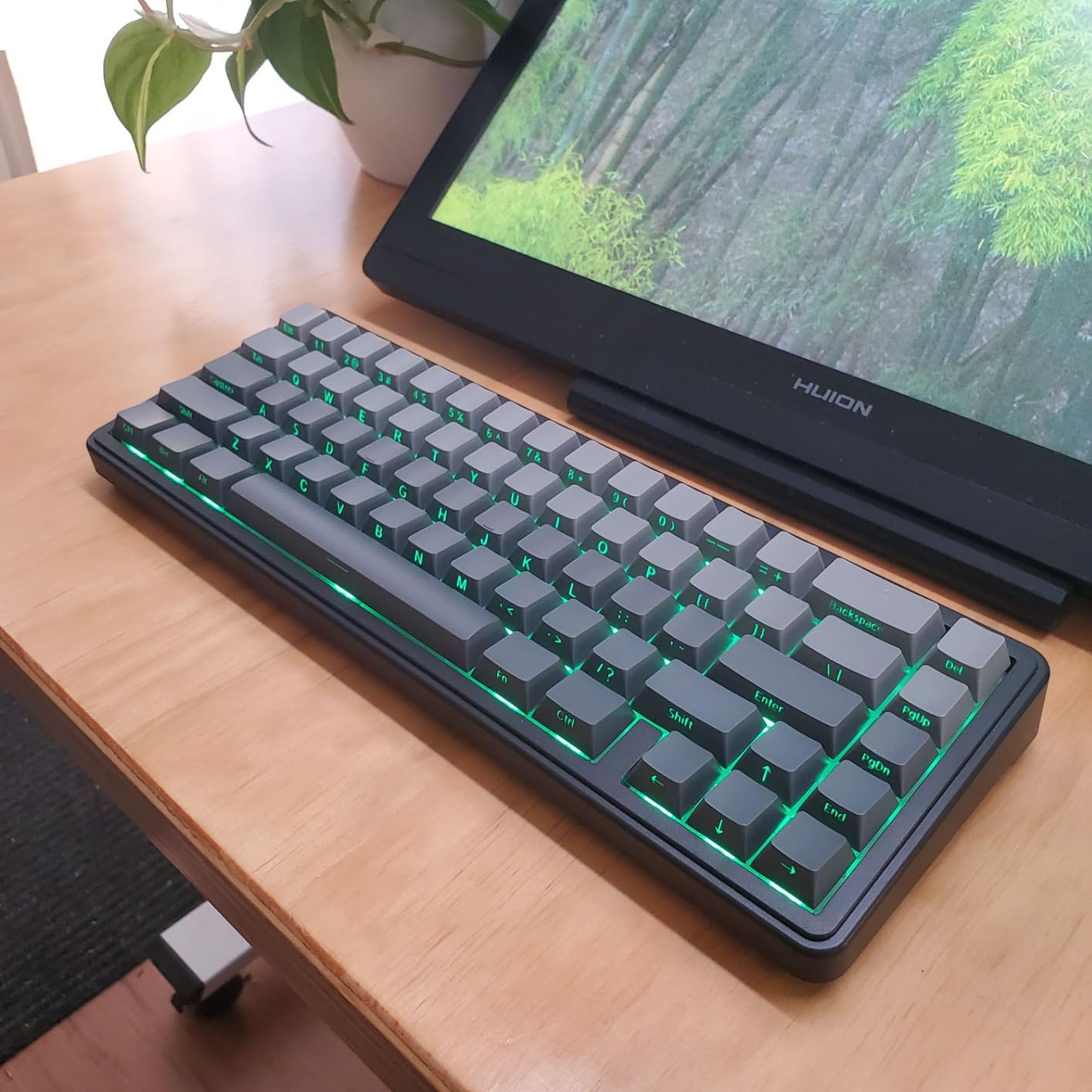 EPOMAKER x Aula F65 65% Wireless Hot-Swappable Gasket Mechanical Keyboard | 5-Layer Sound Dampening Padding for Rich Thocky Sound, RGB Backlit, Tri-Mode(BT 5.0/2.4G/USB-C) (Black, Reaper Switch) customer photo 1