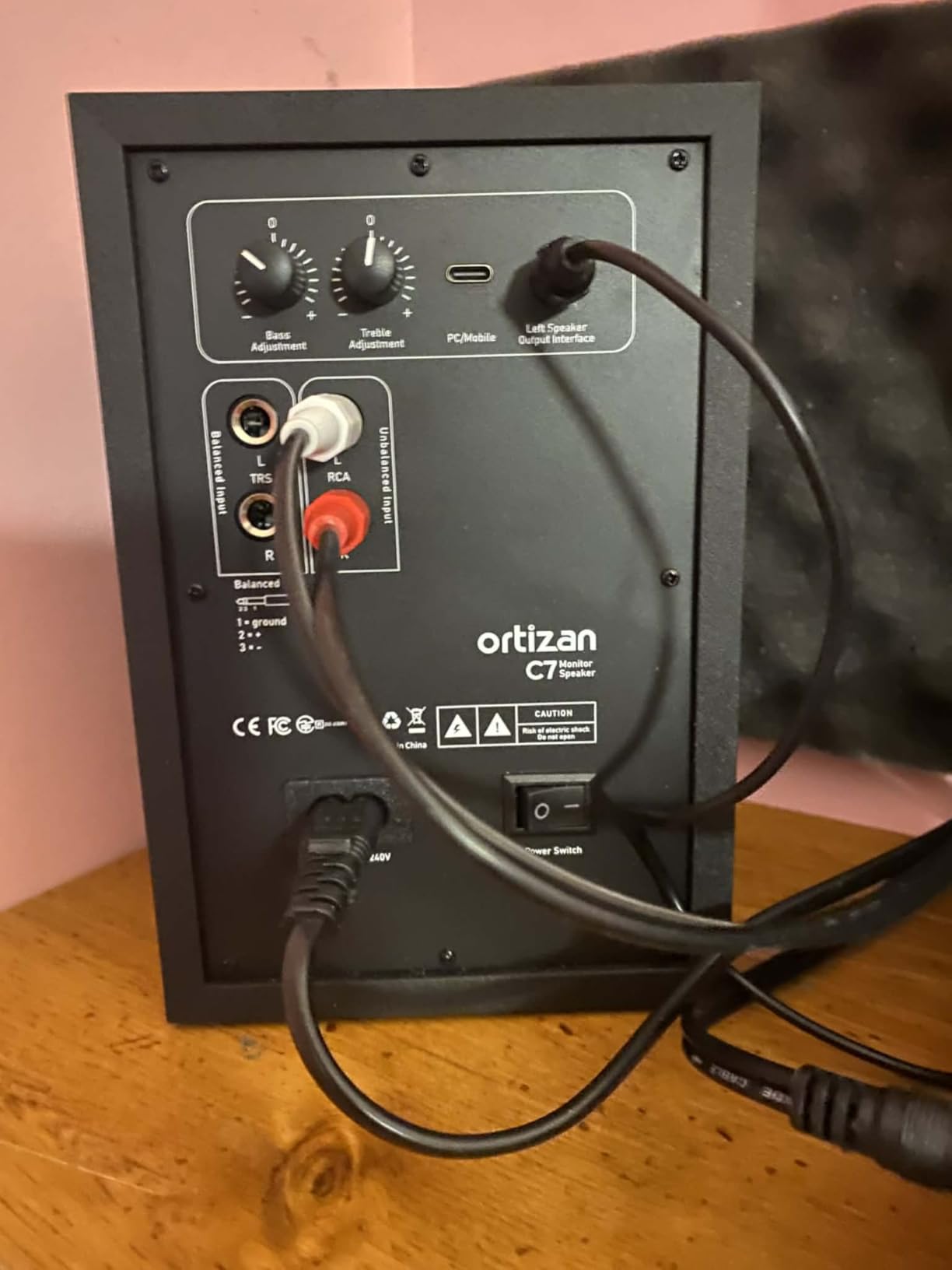 Ortizan C7 Powered Studio Monitors Pair with Bluetooth 5.3, Black customer photo 1