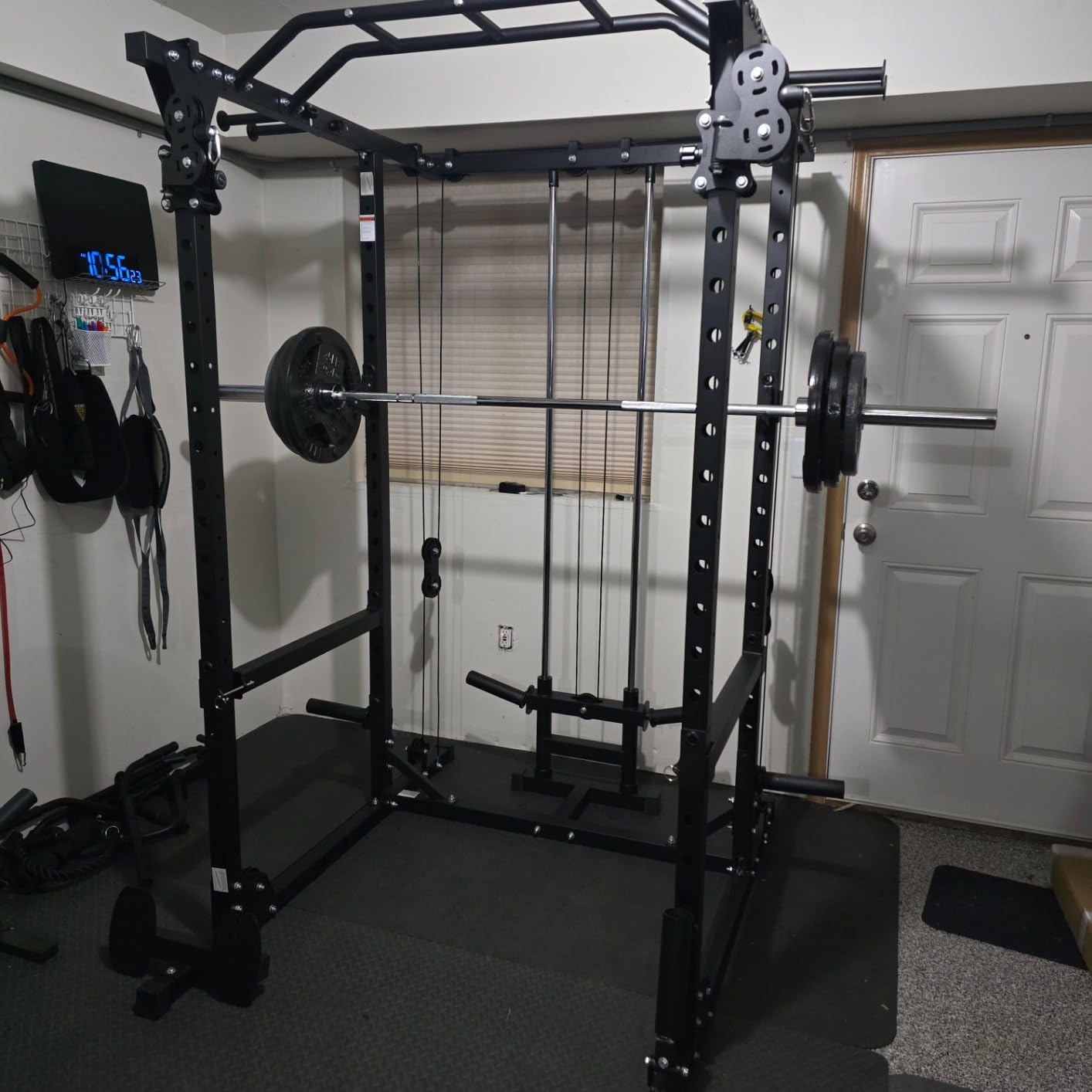 MAJOR FITNESS Drone1 Power Cage, All-in-One Home Gym with Cable Crossover, LAT Pulldown, Squat Rack & Landmine Attachment, Heavy-Duty Strength Training System for Home Gym customer photo 1